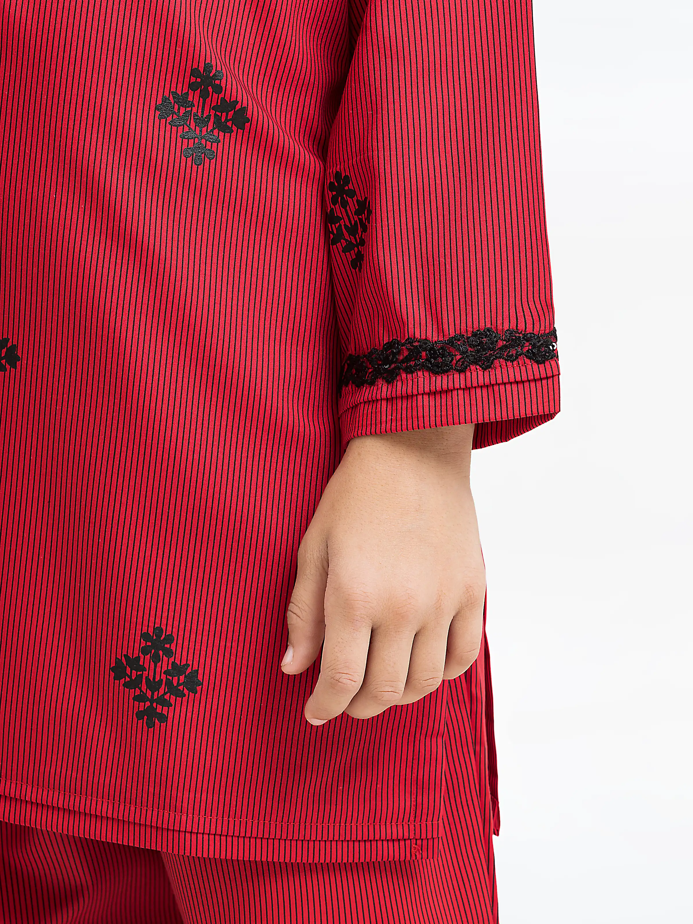 Embroidered Dobby Shirt Trouser - EGTKE23-70732ST - Image 4