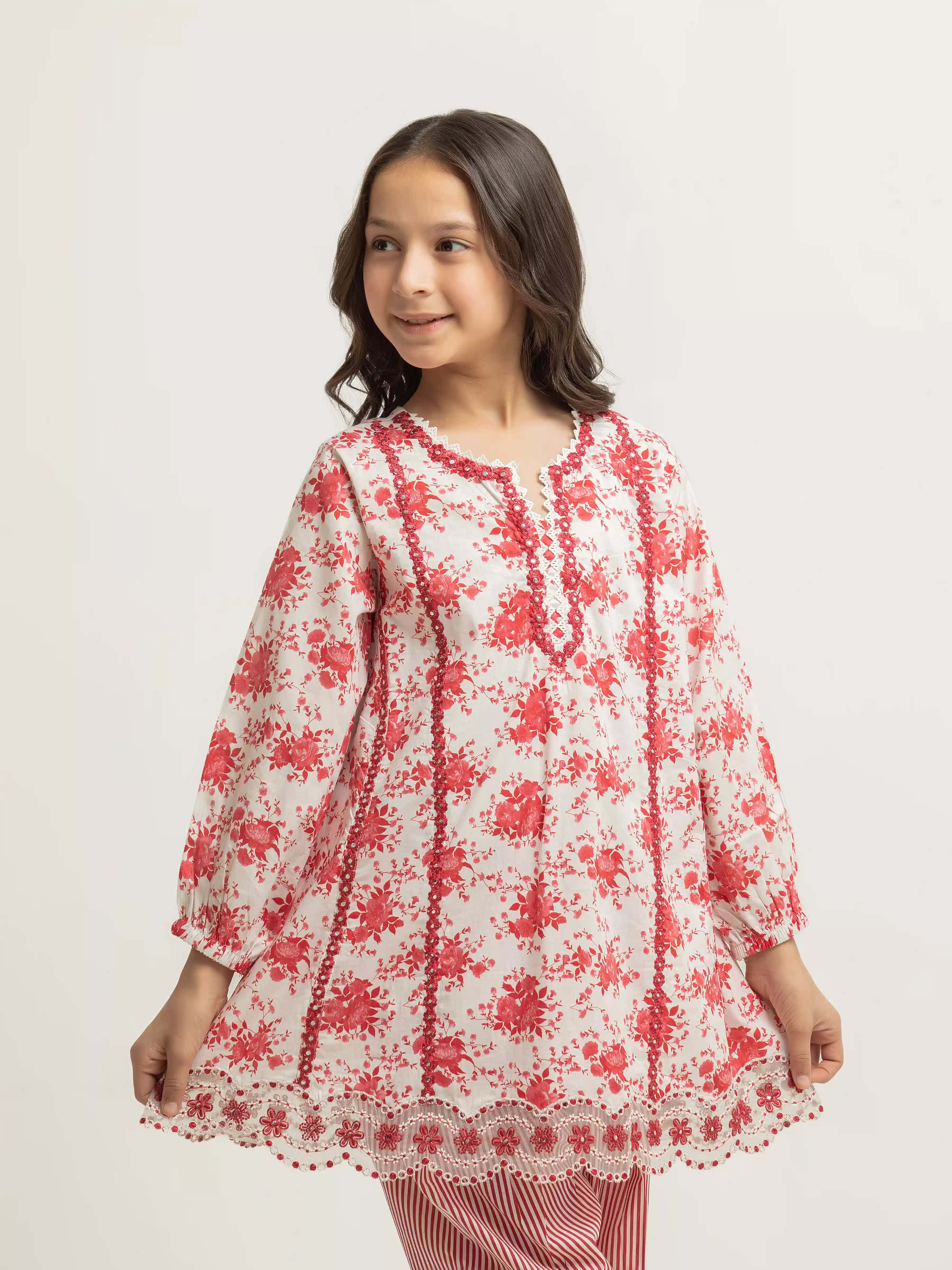 Embroidered Cambric Co-Ord Set - EGTKEP5-73023ST - Image 3