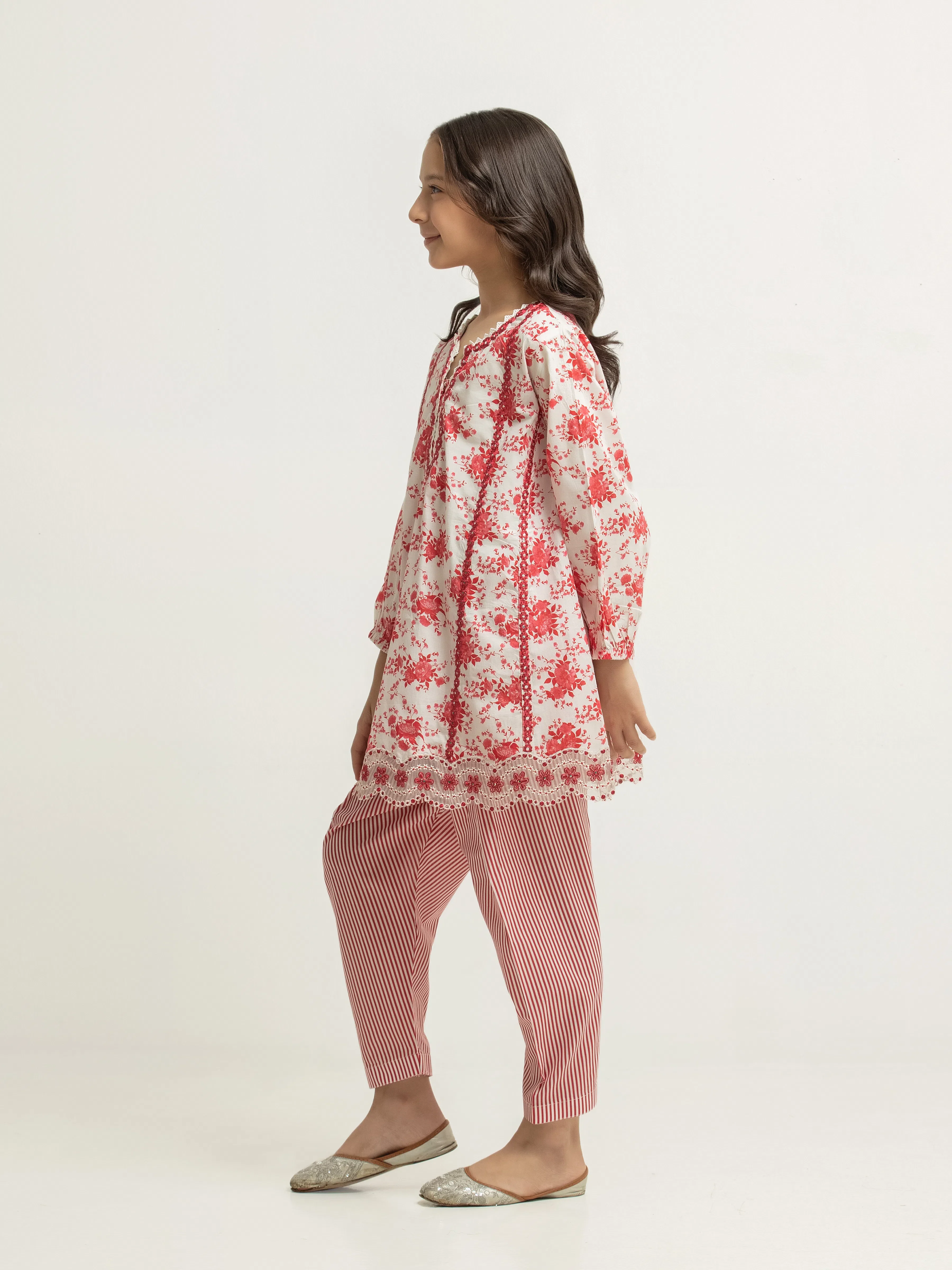 Embroidered Cambric Co-Ord Set - EGTKEP5-73023ST - Image 5