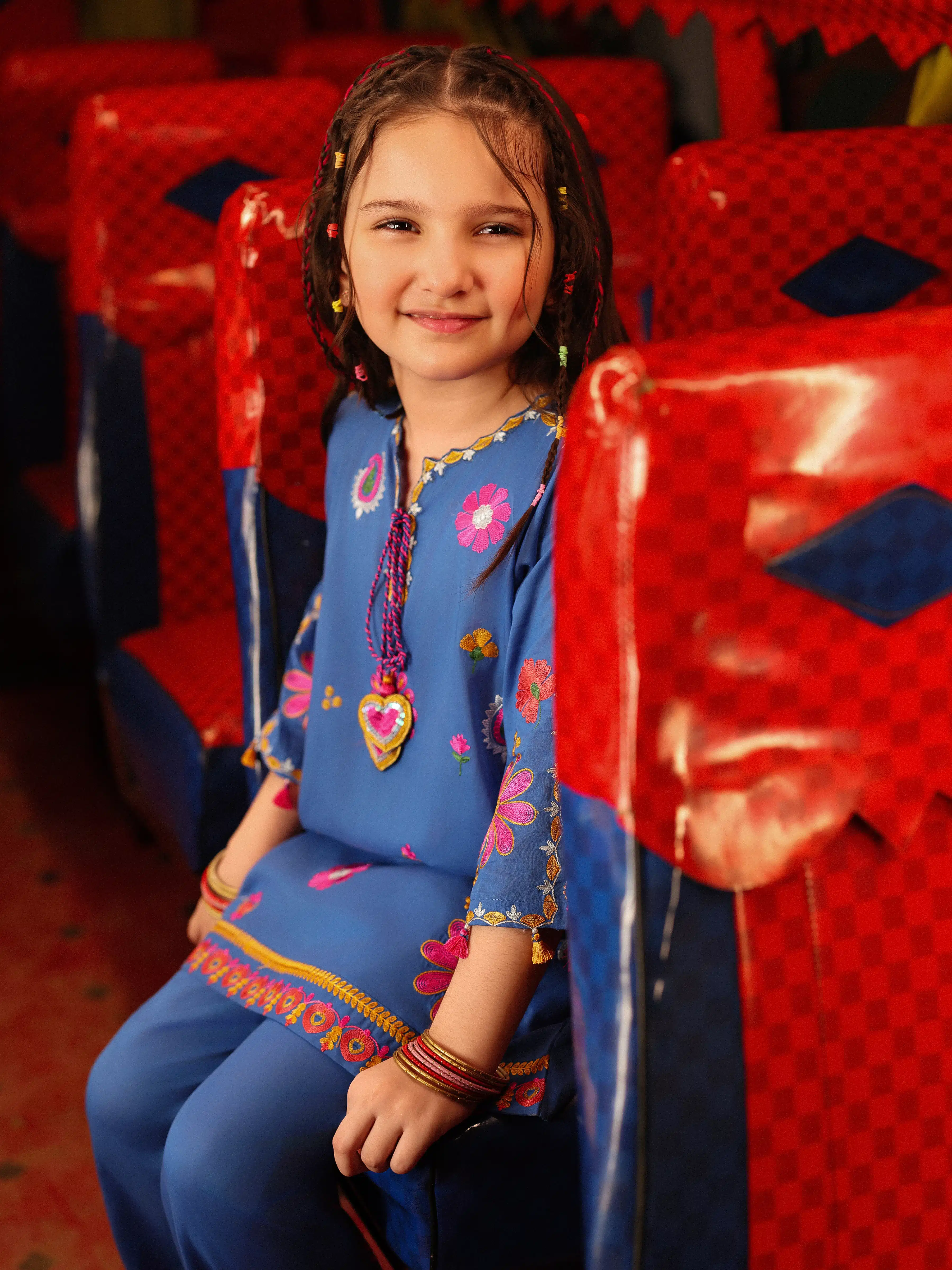Embroidered Cambric Co-Ord Set - EGTKED6-74039ST - Image 3
