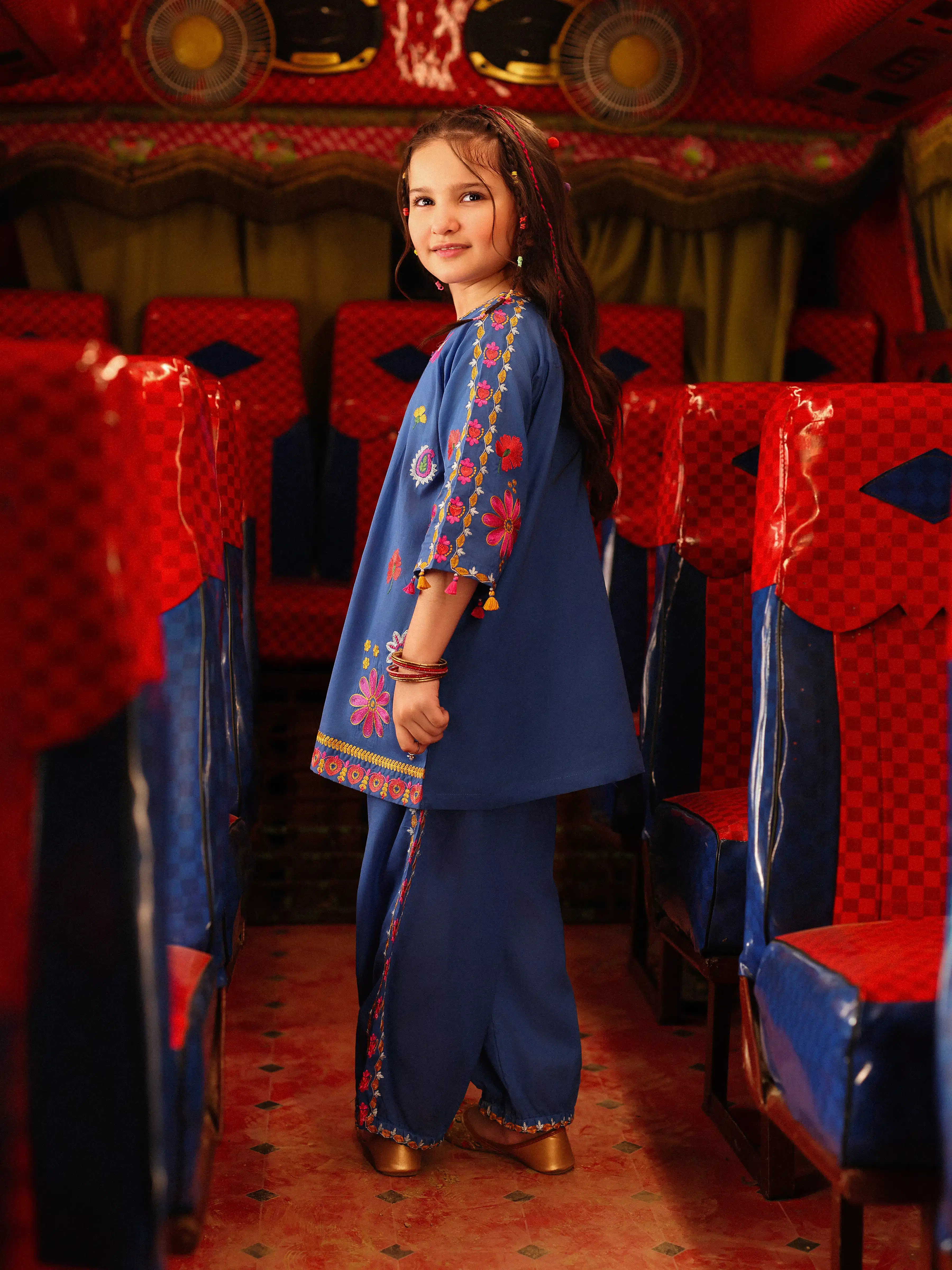 Embroidered Cambric Co-Ord Set - EGTKED6-74039ST - Image 4