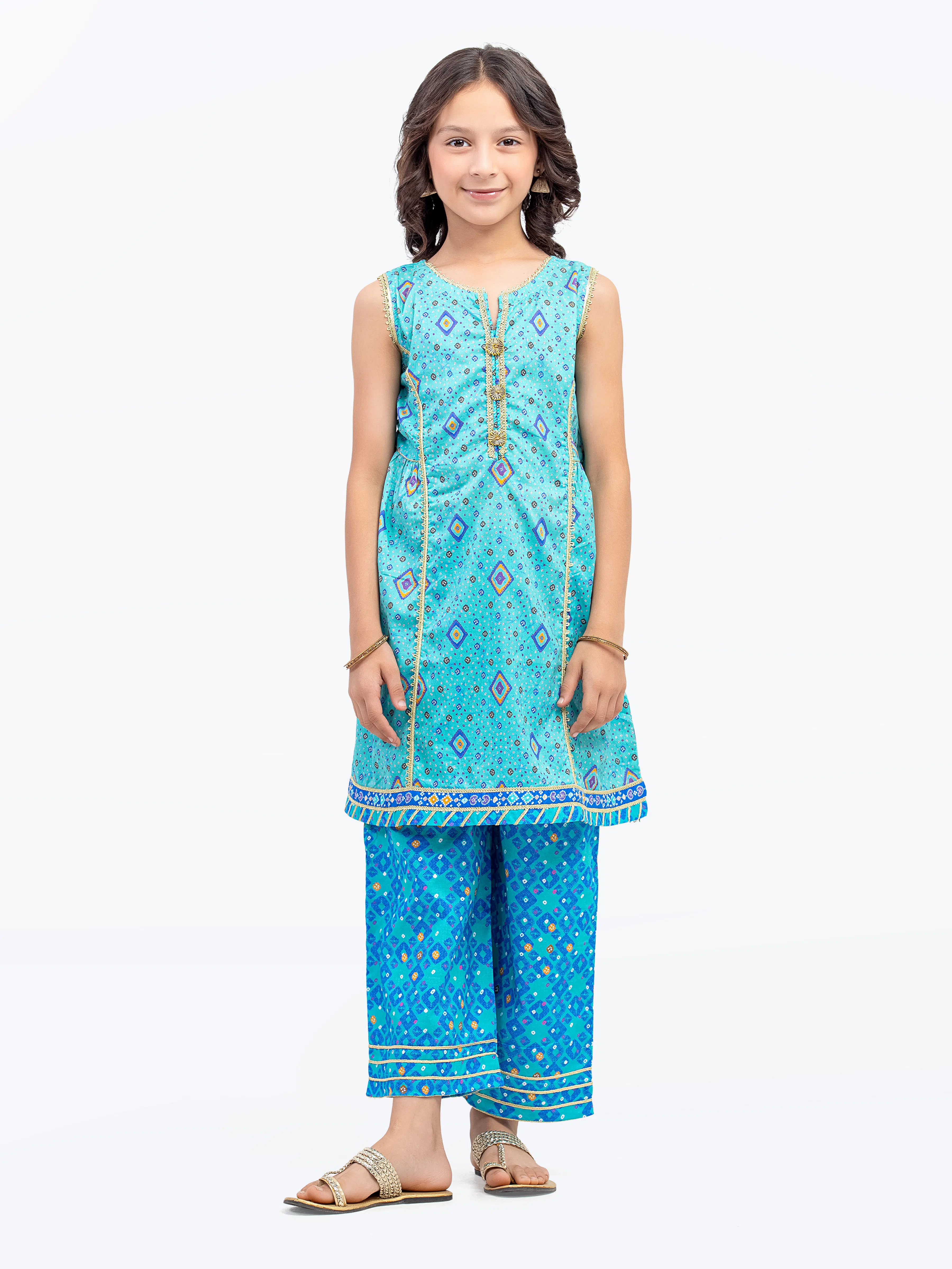 Printed Cambric Shirt Trouser - EGTKP5-70974ST