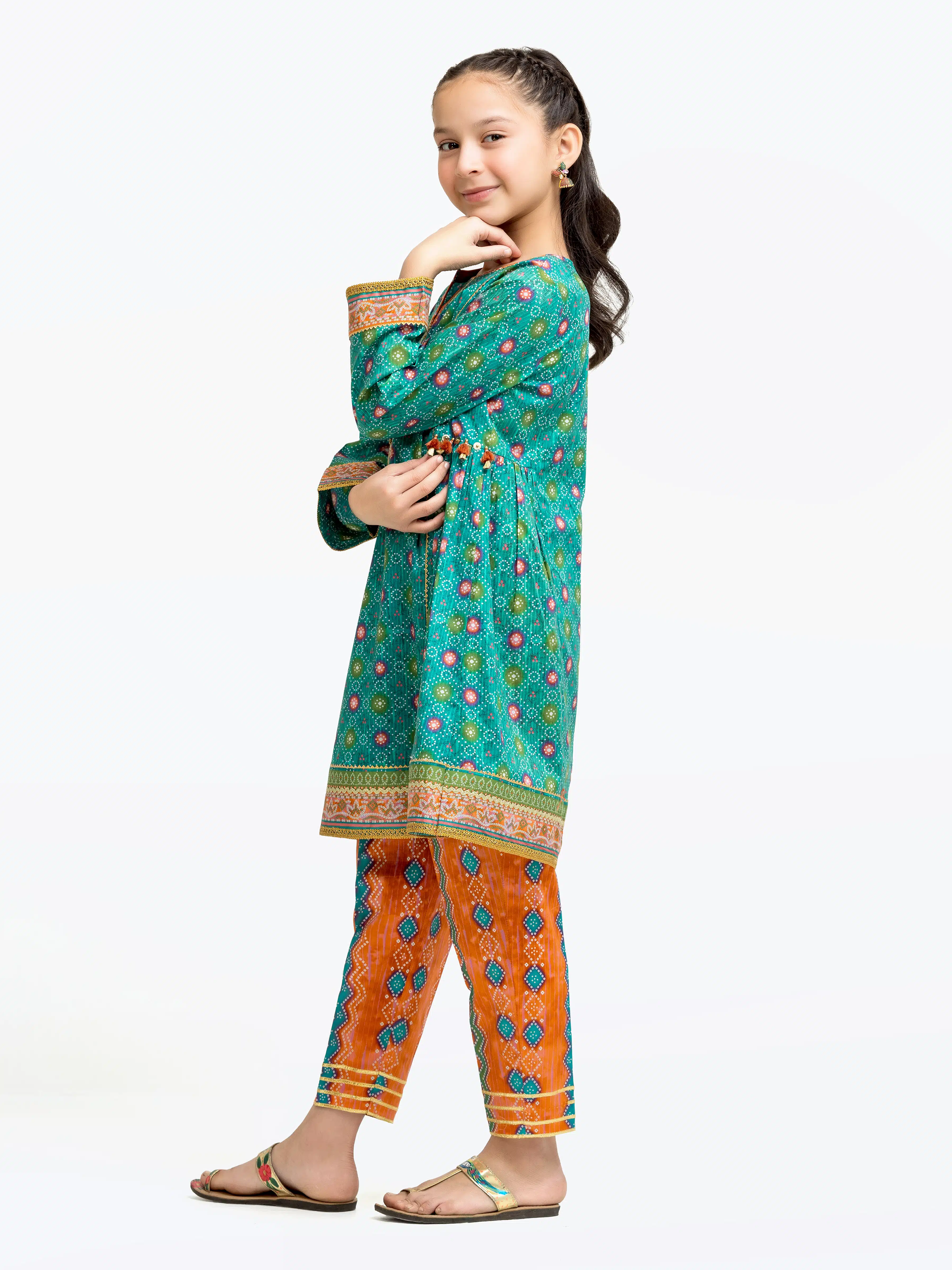 Printed Cambric Shirt Trouser - EGTKP5-70976ST - Image 5
