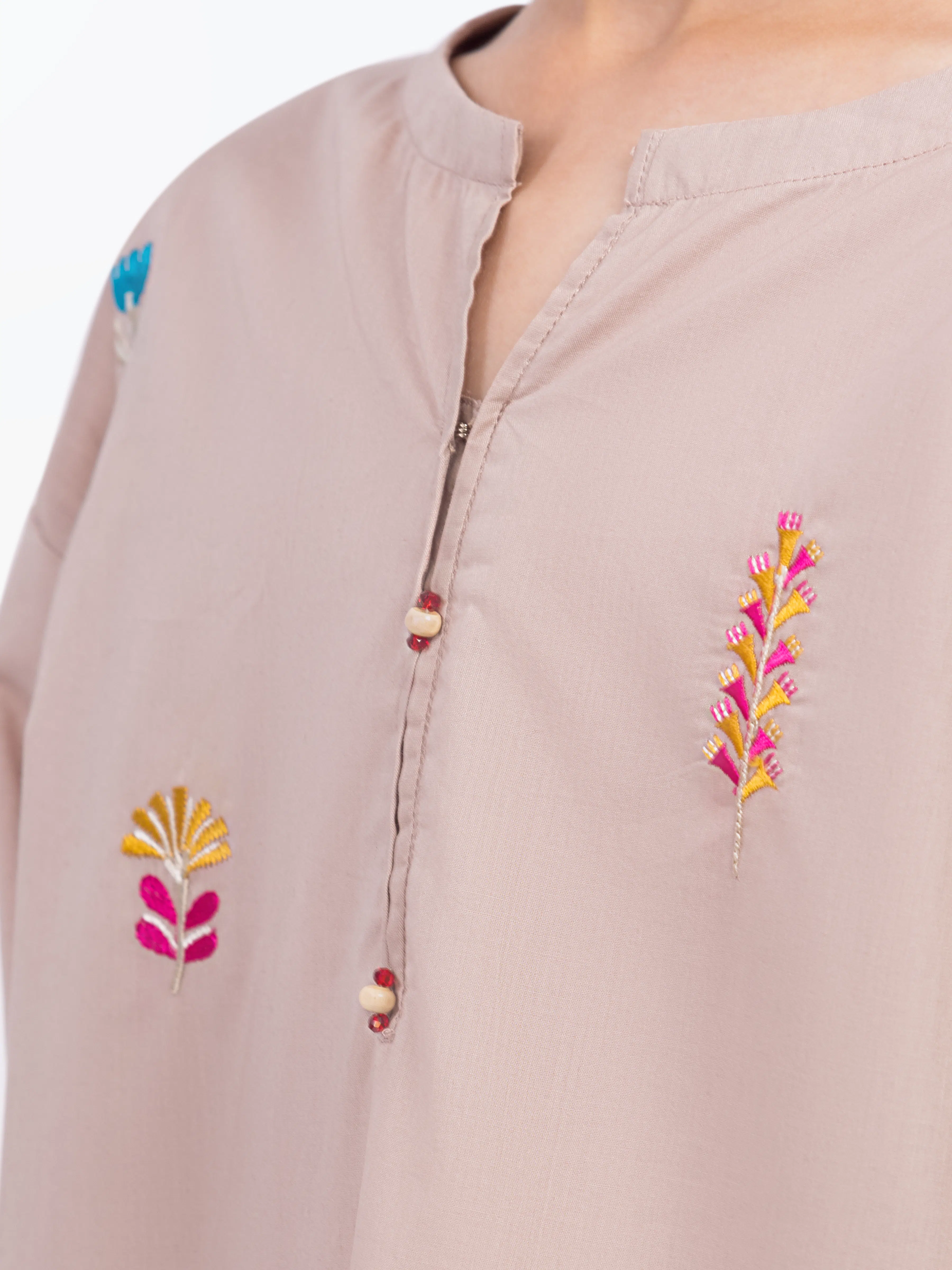 Embroidered Cambric Shirt Trouser - EGTKE24-70768ST - Image 3