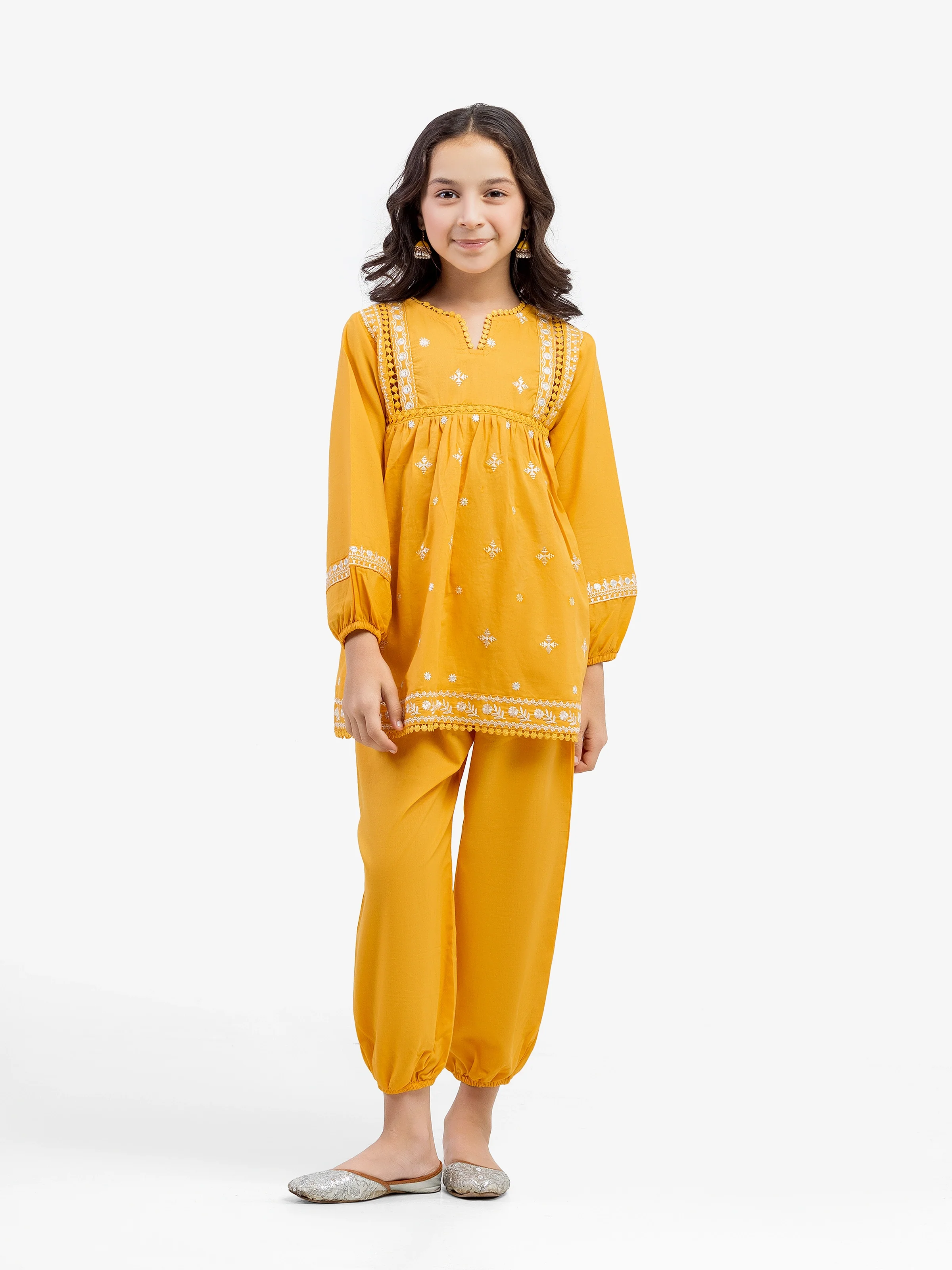 Embroidered Dobby Shirt Trouser - EGTKE5-73040ST
