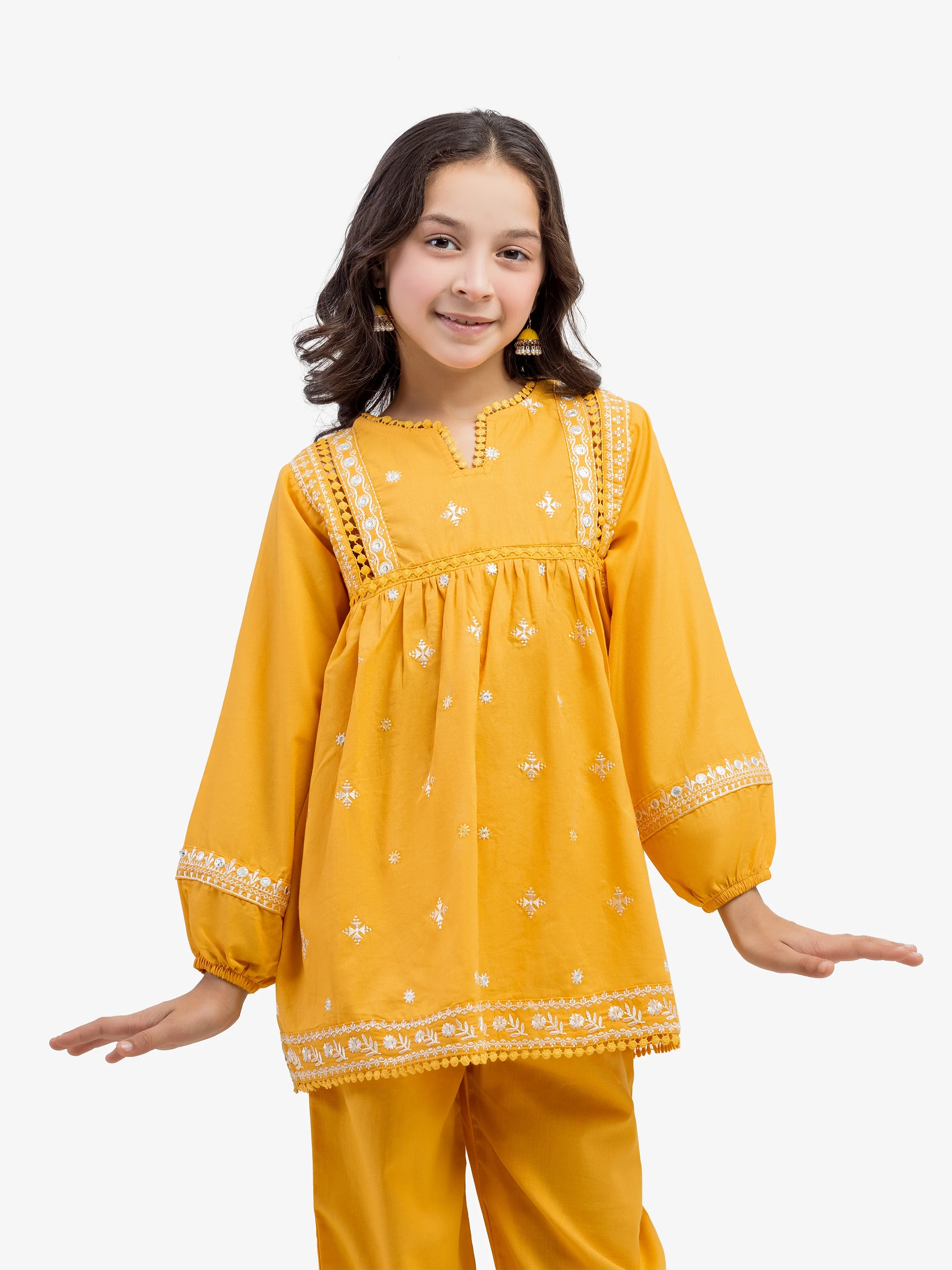 Embroidered Dobby Shirt Trouser - EGTKE5-73040ST - Image 2