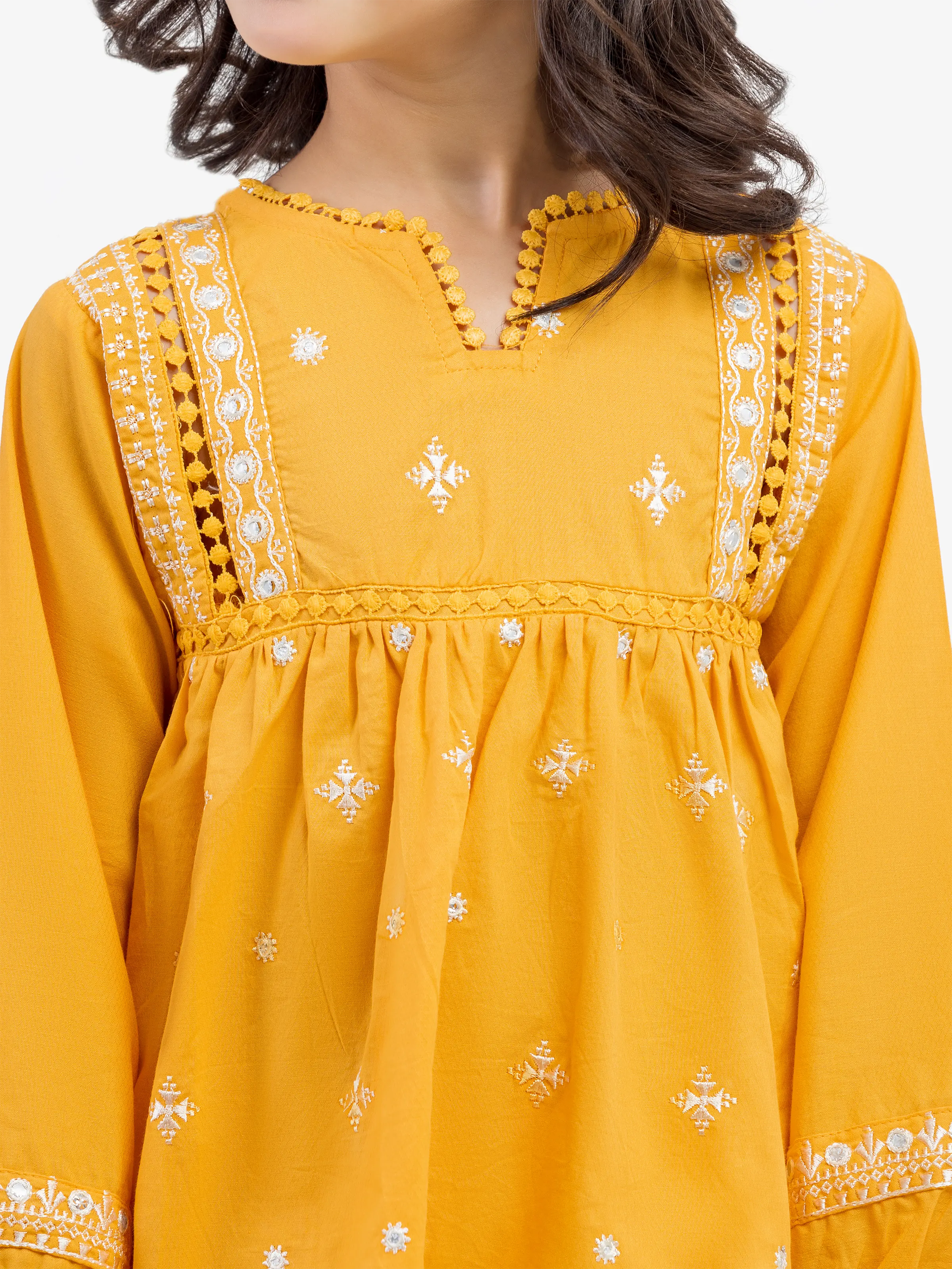 Embroidered Dobby Shirt Trouser - EGTKE5-73040ST - Image 3