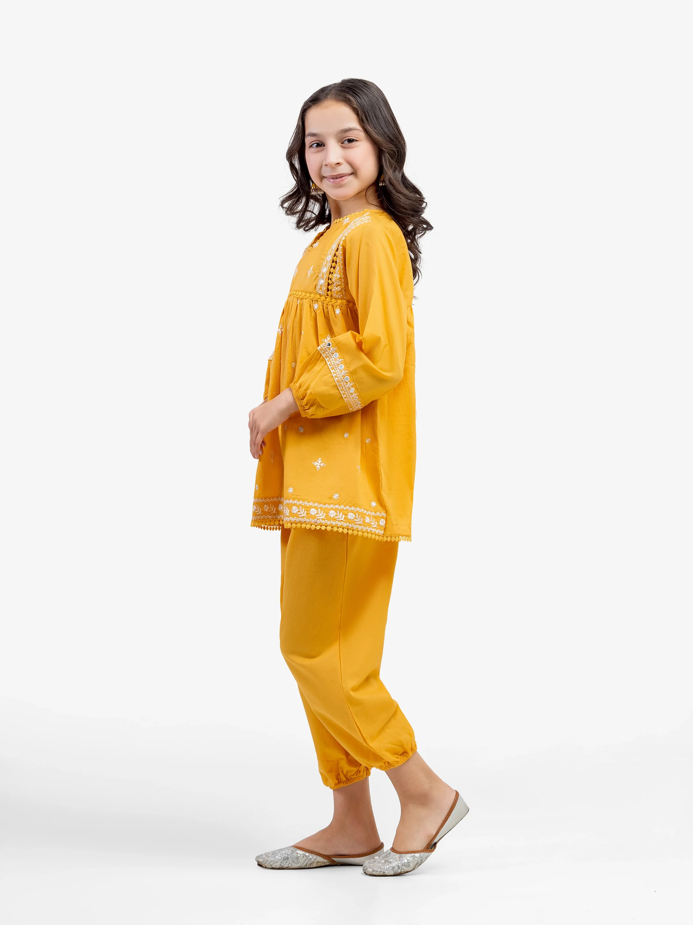 Embroidered Dobby Shirt Trouser - EGTKE5-73040ST - Image 4