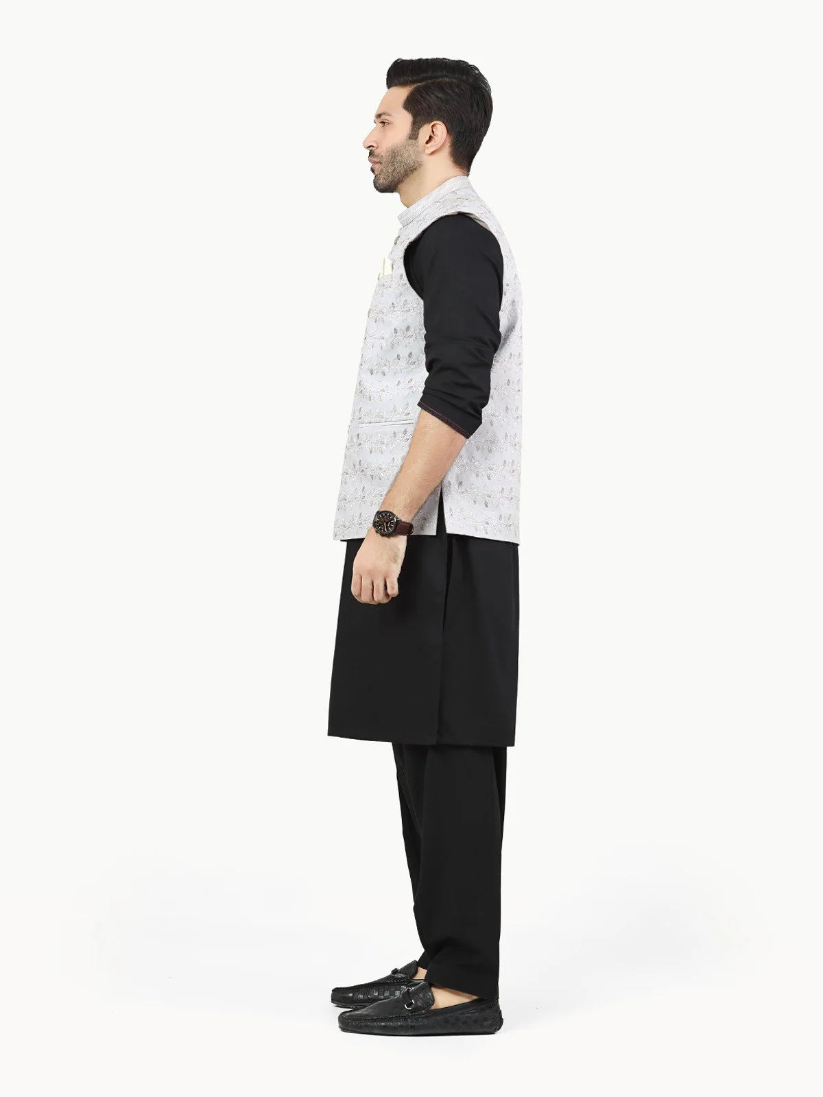 Embroidered Cotton Waistcoat - EMTWCC22-151 - Image 3