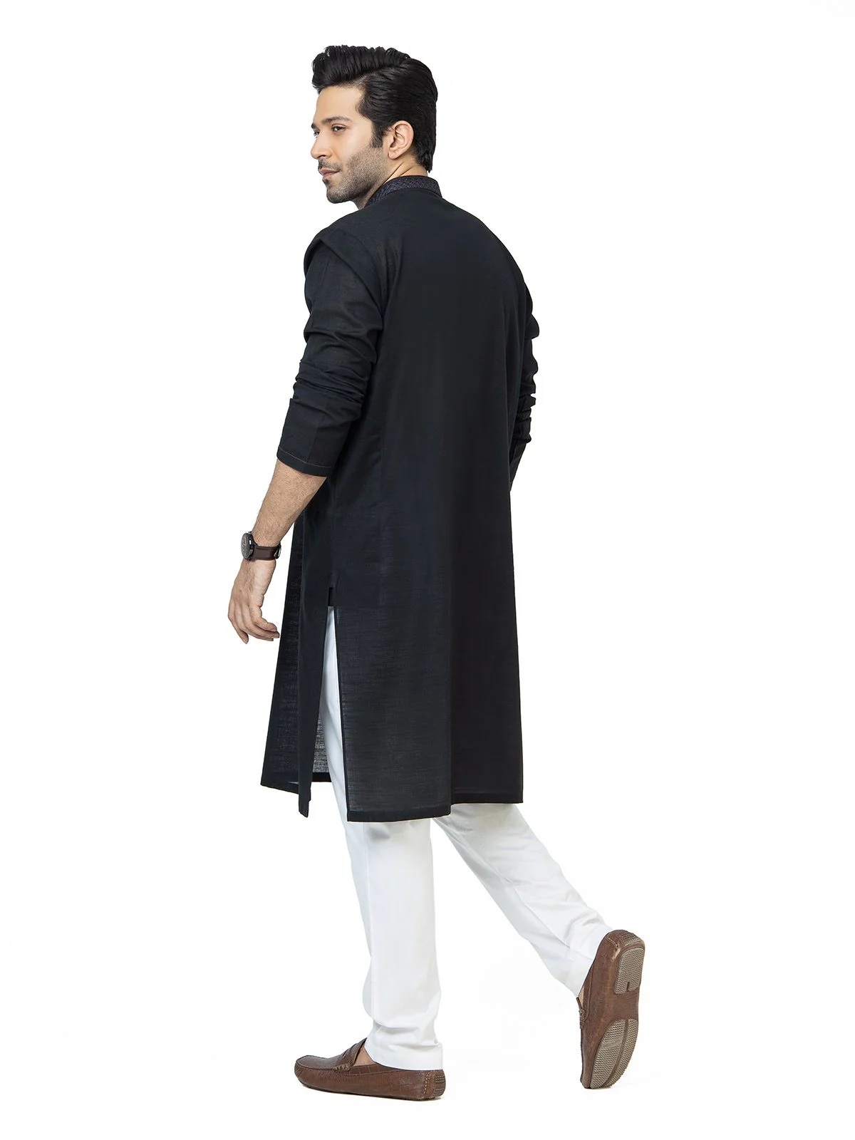 Embroidered Cotton Kurta - EMTK22S-99209 - Image 4