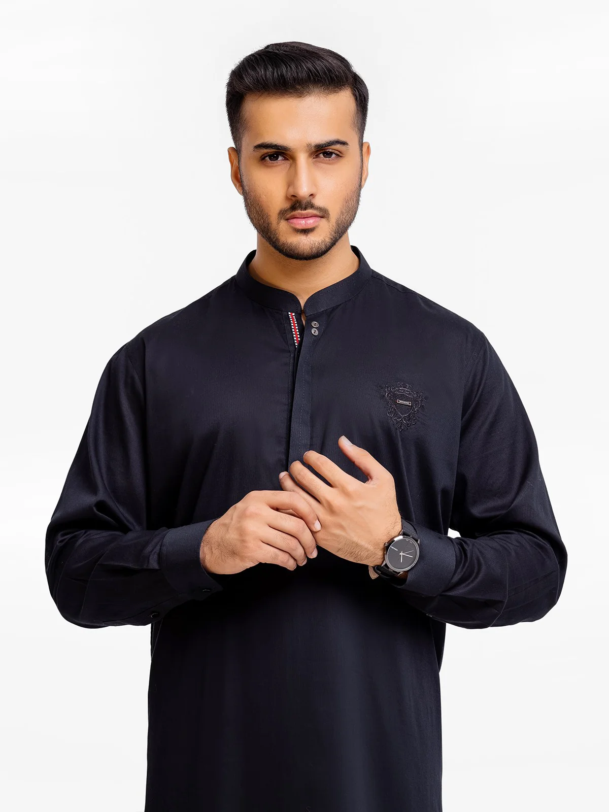 Embroidered Blended Kurta Pajama - EMTSW23-99371 - Image 2
