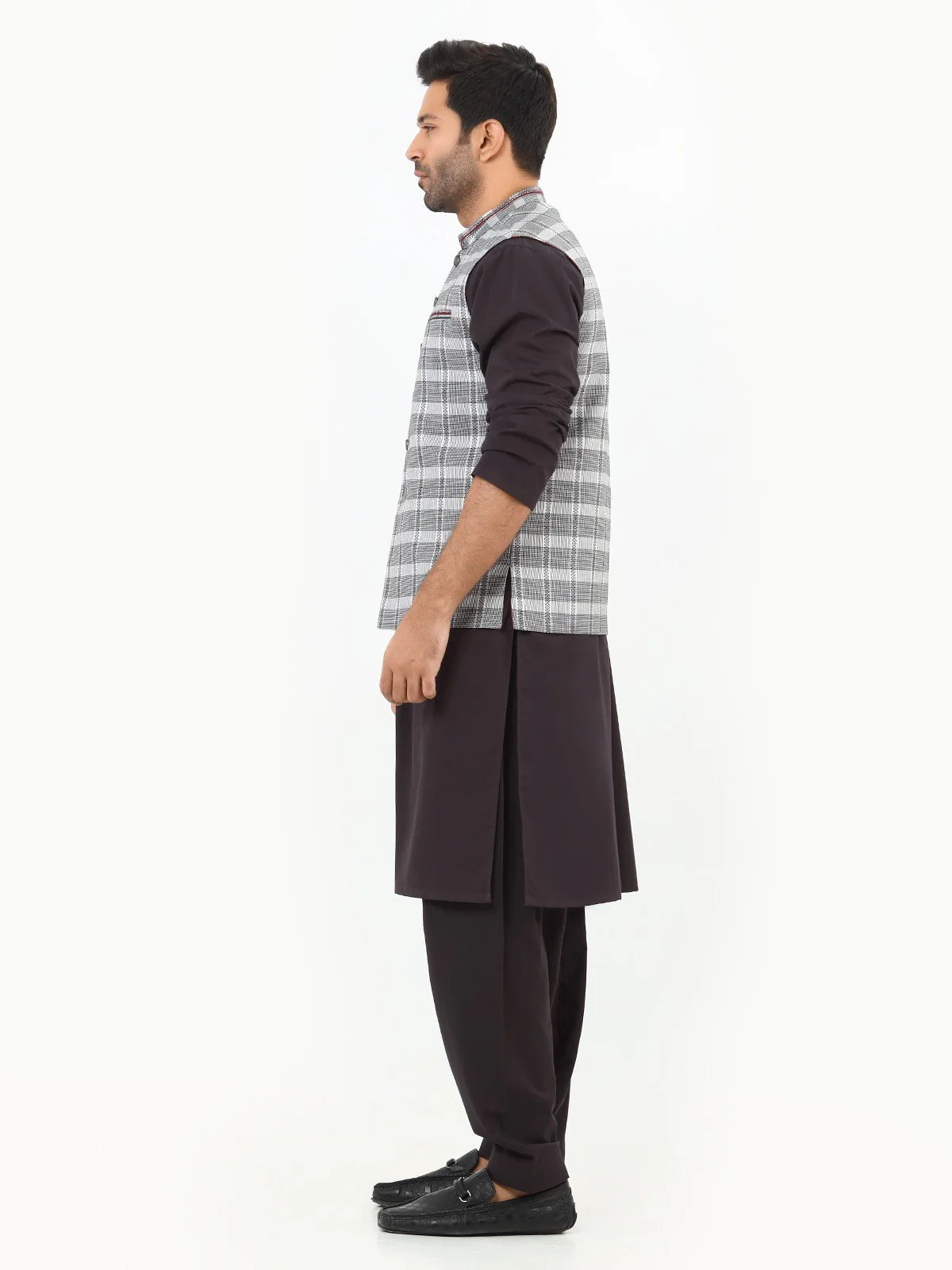 Embroidered Cotton Waistcoat - EMTWC22-35803 - Image 3