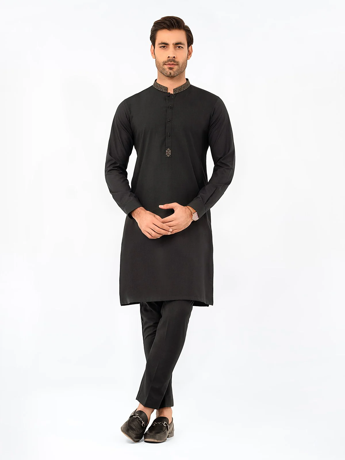 Embroidered Blended Kurta Pajama - EMTSW23W-99392
