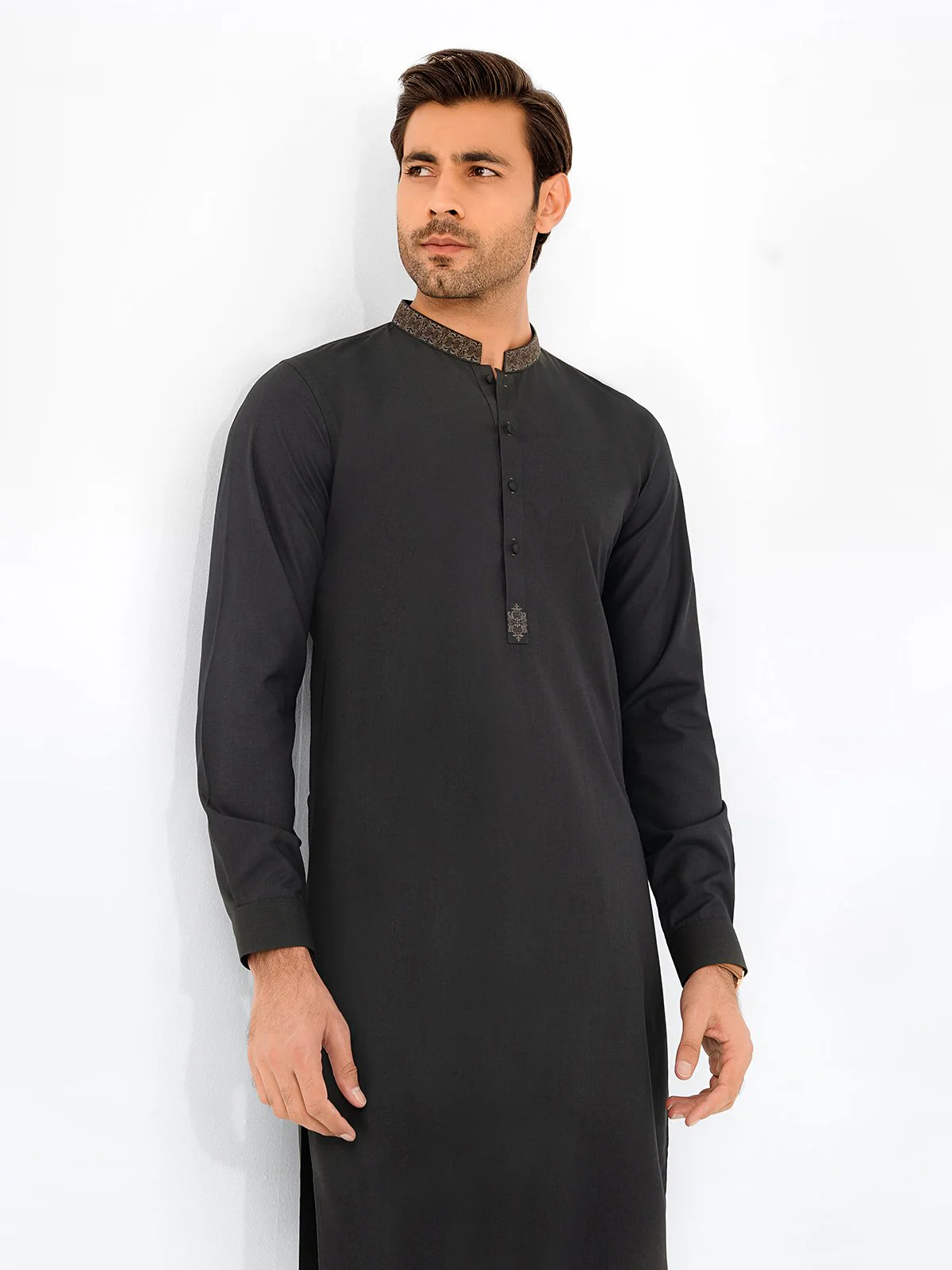 Embroidered Blended Kurta Pajama - EMTSW23W-99392 - Image 2