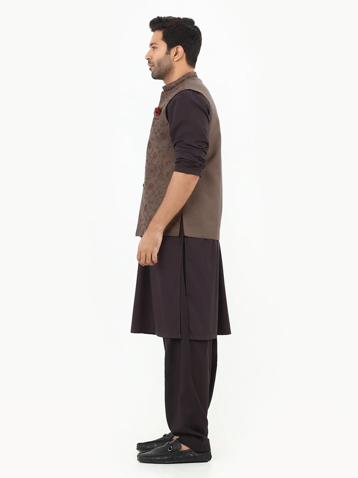Embroidered Cotton Waistcoat - EMTWCC22-150 - Image 3