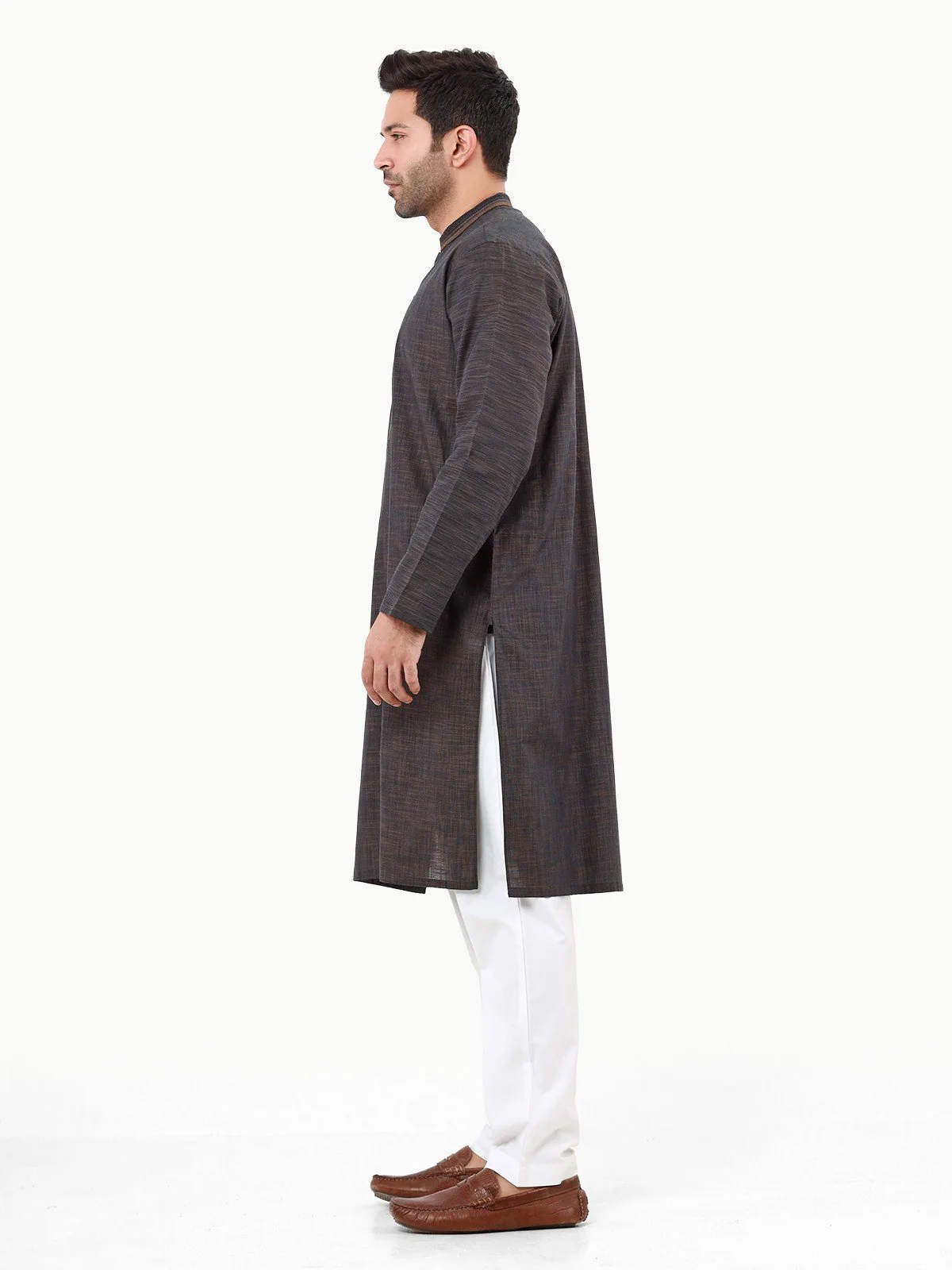 Embroidered Cotton Kurta - EMTK22S-99233 - Image 3