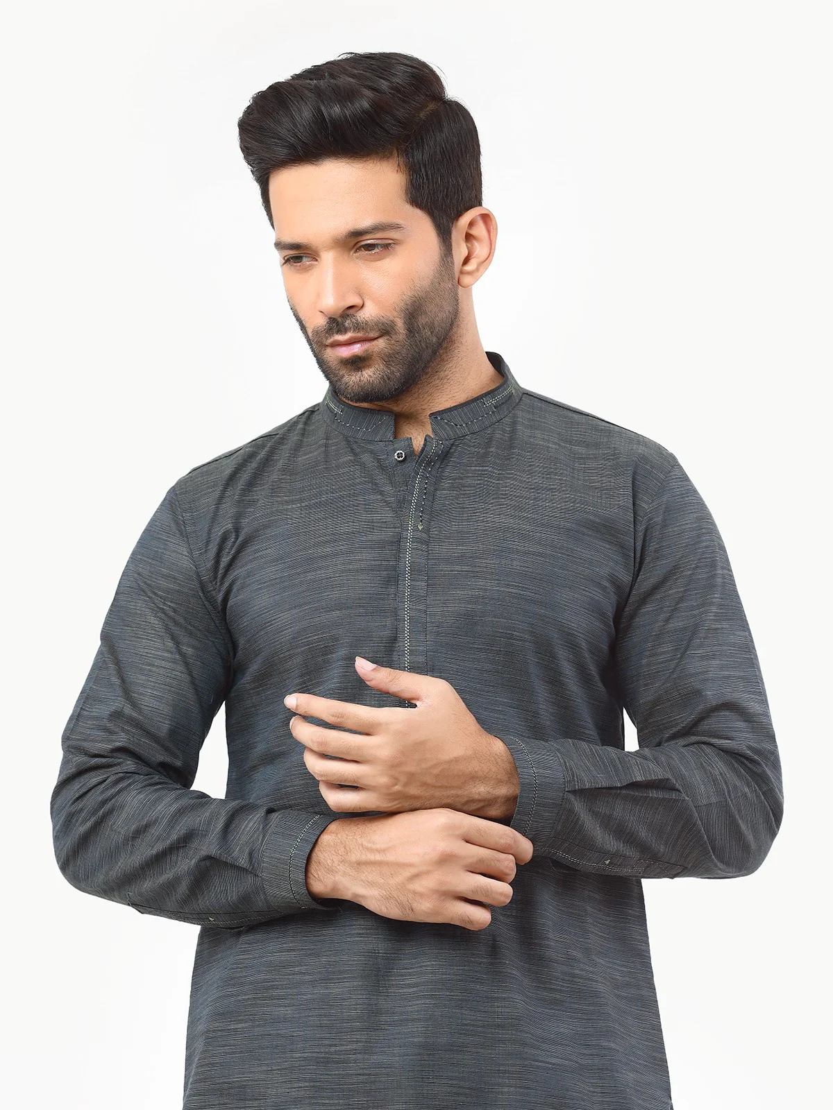 Embroidered Cotton Kurta - EMTK22S-99243 - Image 2