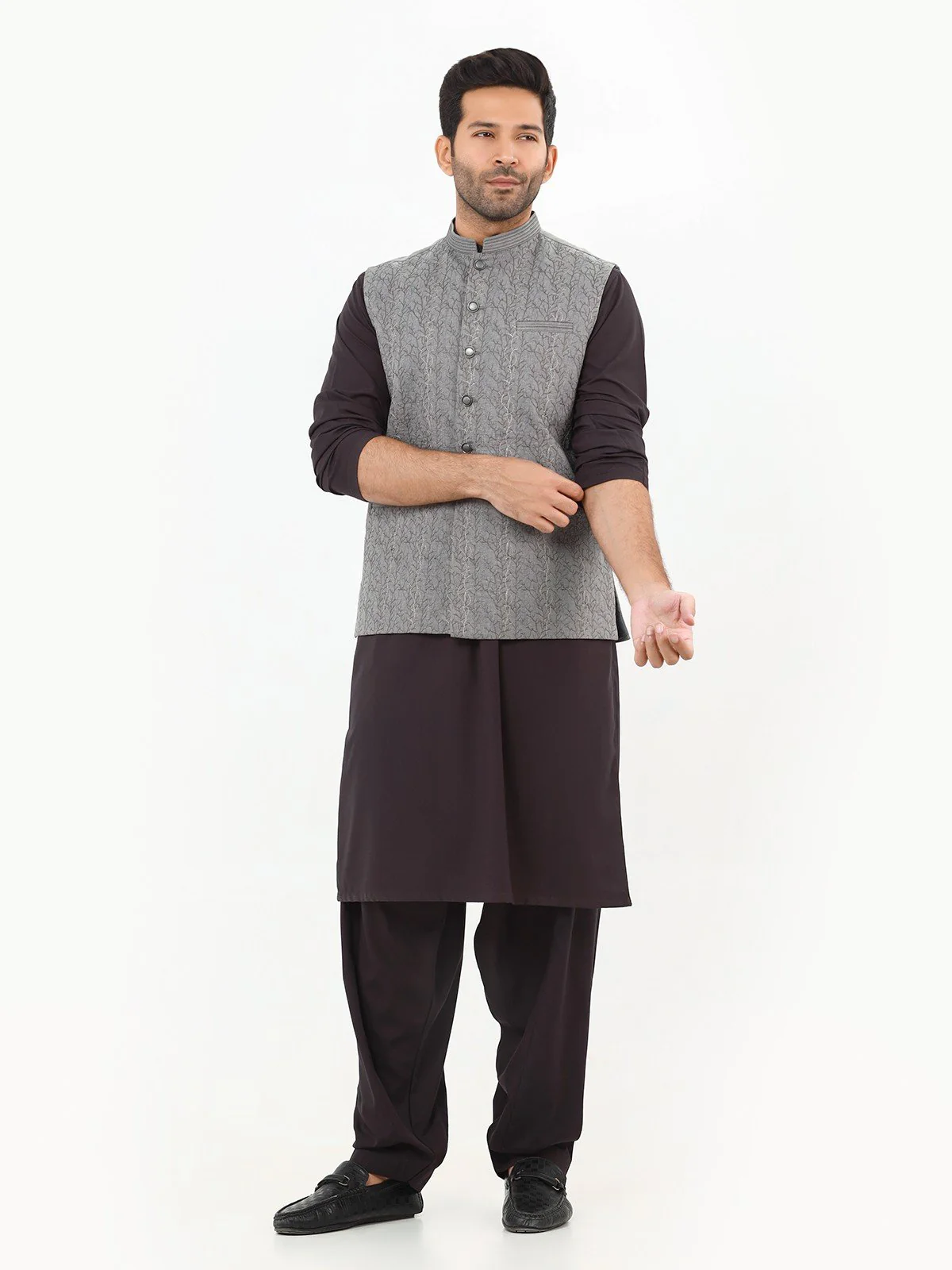 Embroidered Cotton Waistcoat - EMTWCC22-141