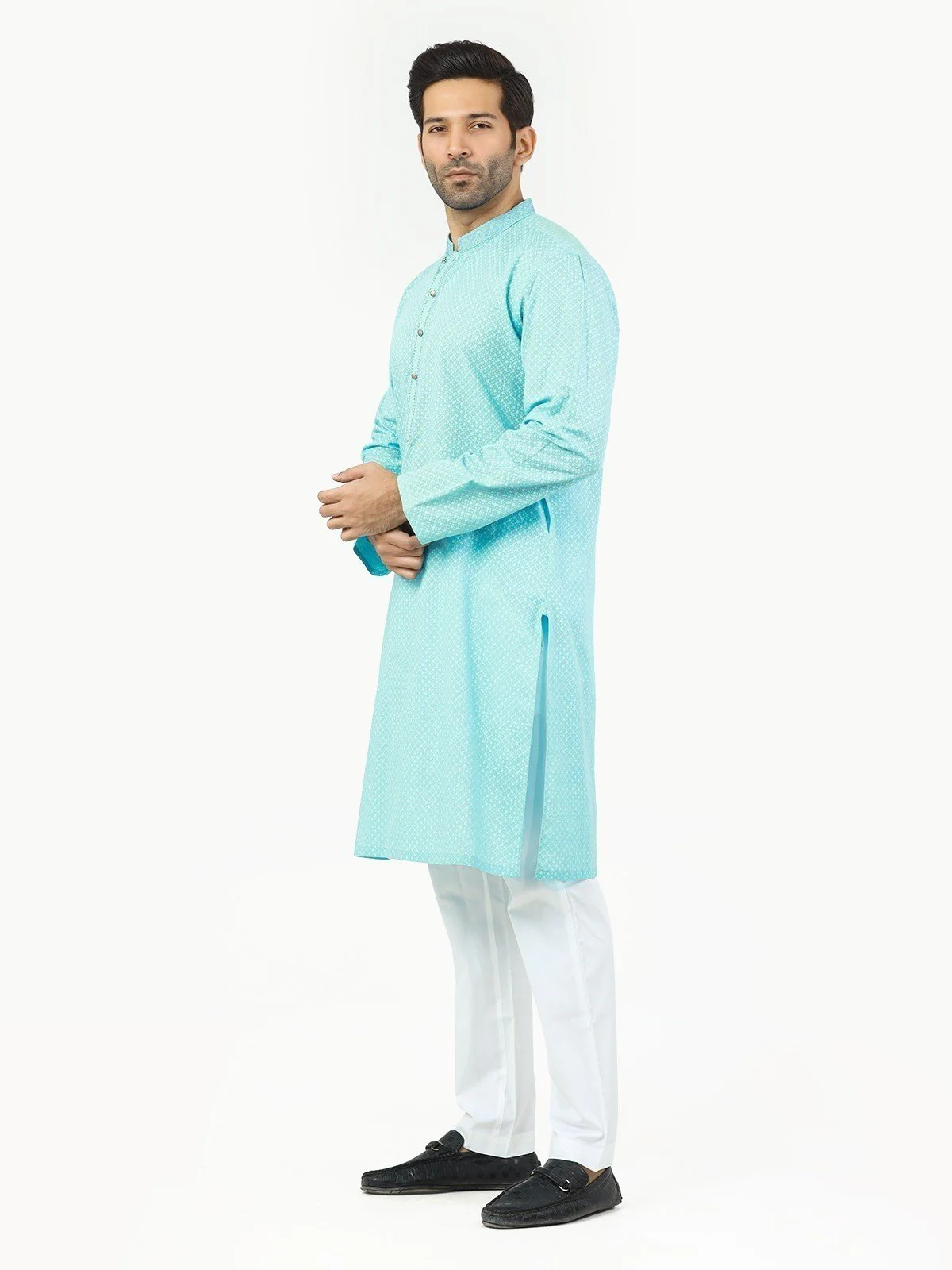 Embroidered Cotton Kurta - EMTK22-99237 - Image 3