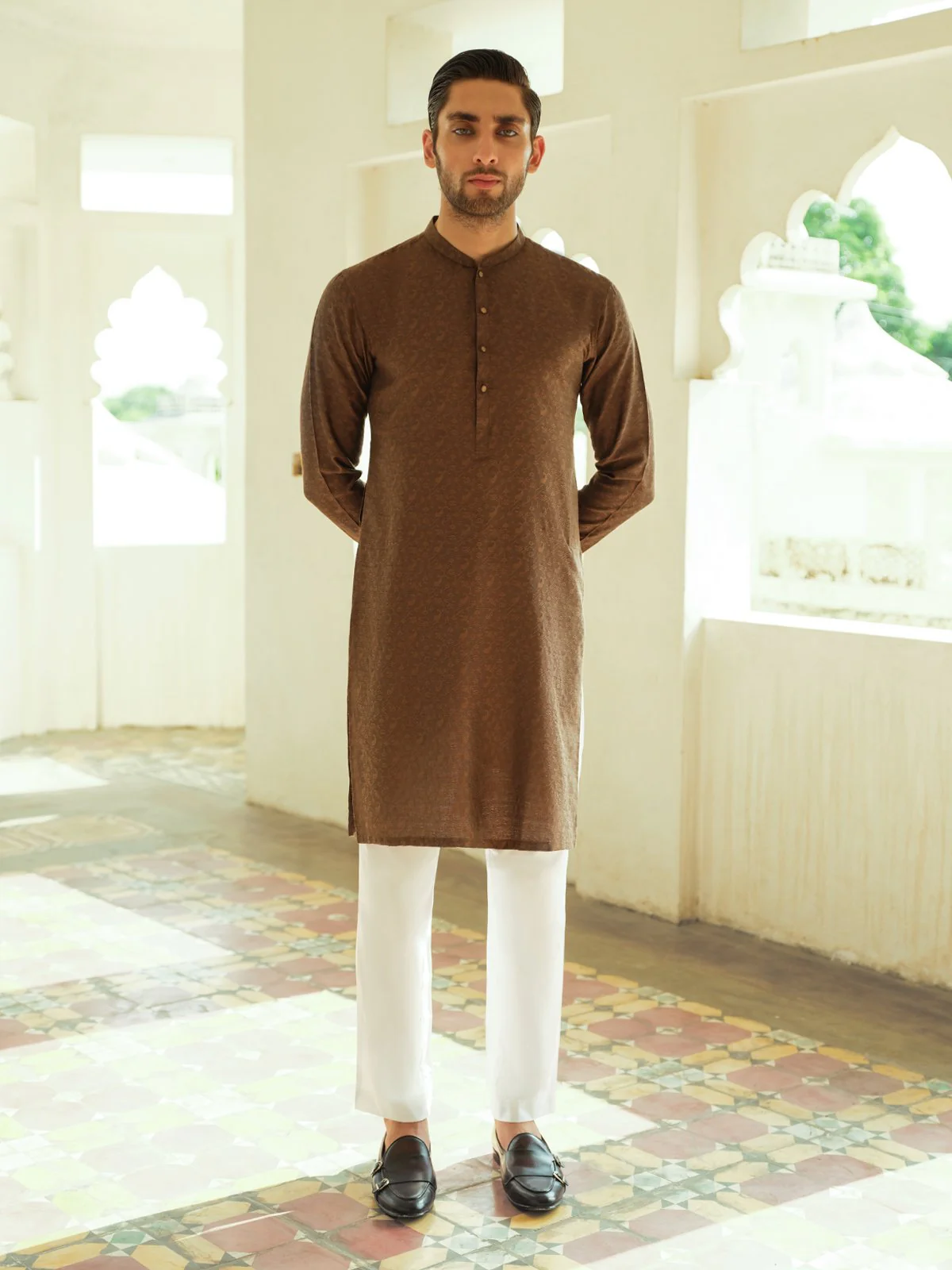 Jacquard Kurta - EMTKC23-100 - Image 2