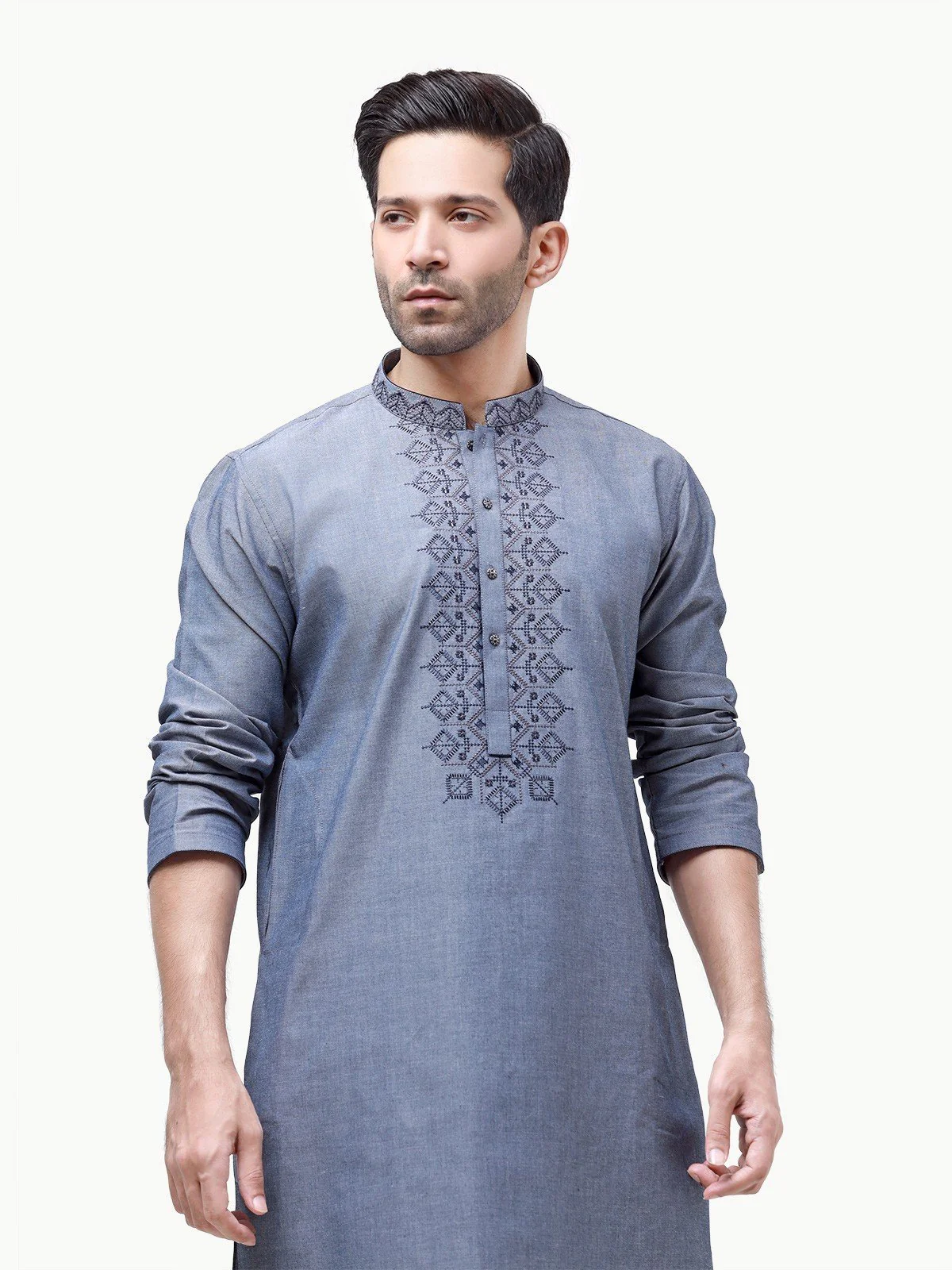 Embroidered Cotton Kurta - EMTK22-99279 - Image 2