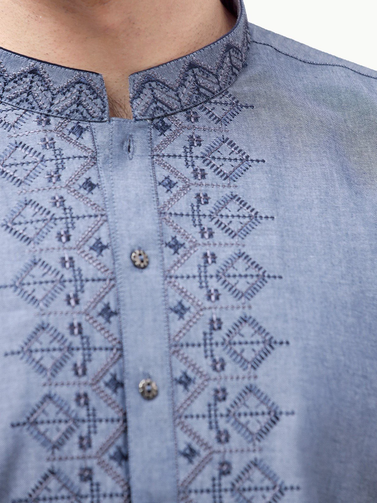 Embroidered Cotton Kurta - EMTK22-99279 - Image 4