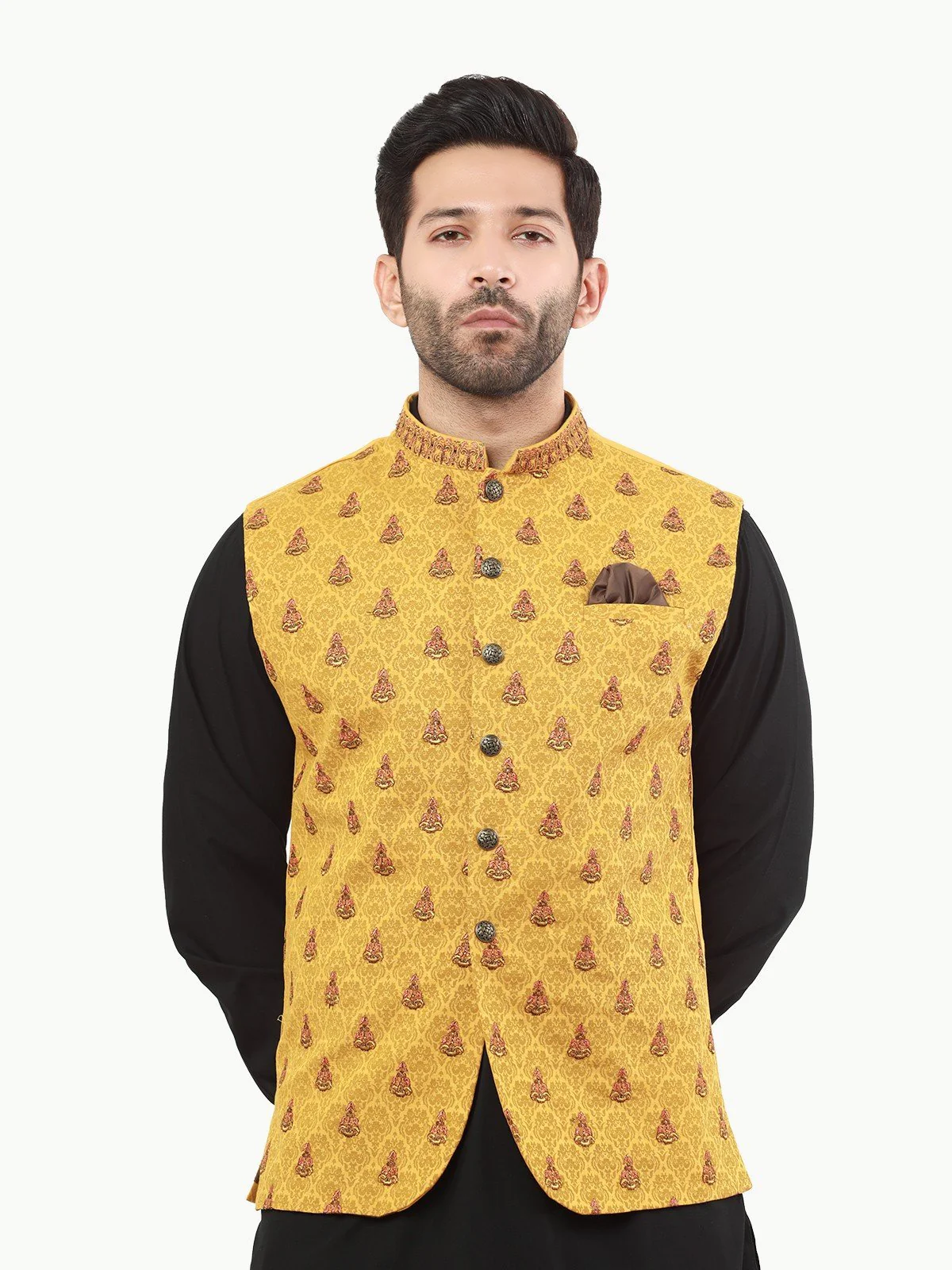 Embroidered Cotton Waistcoat - EMTWCC22-115 - Image 2