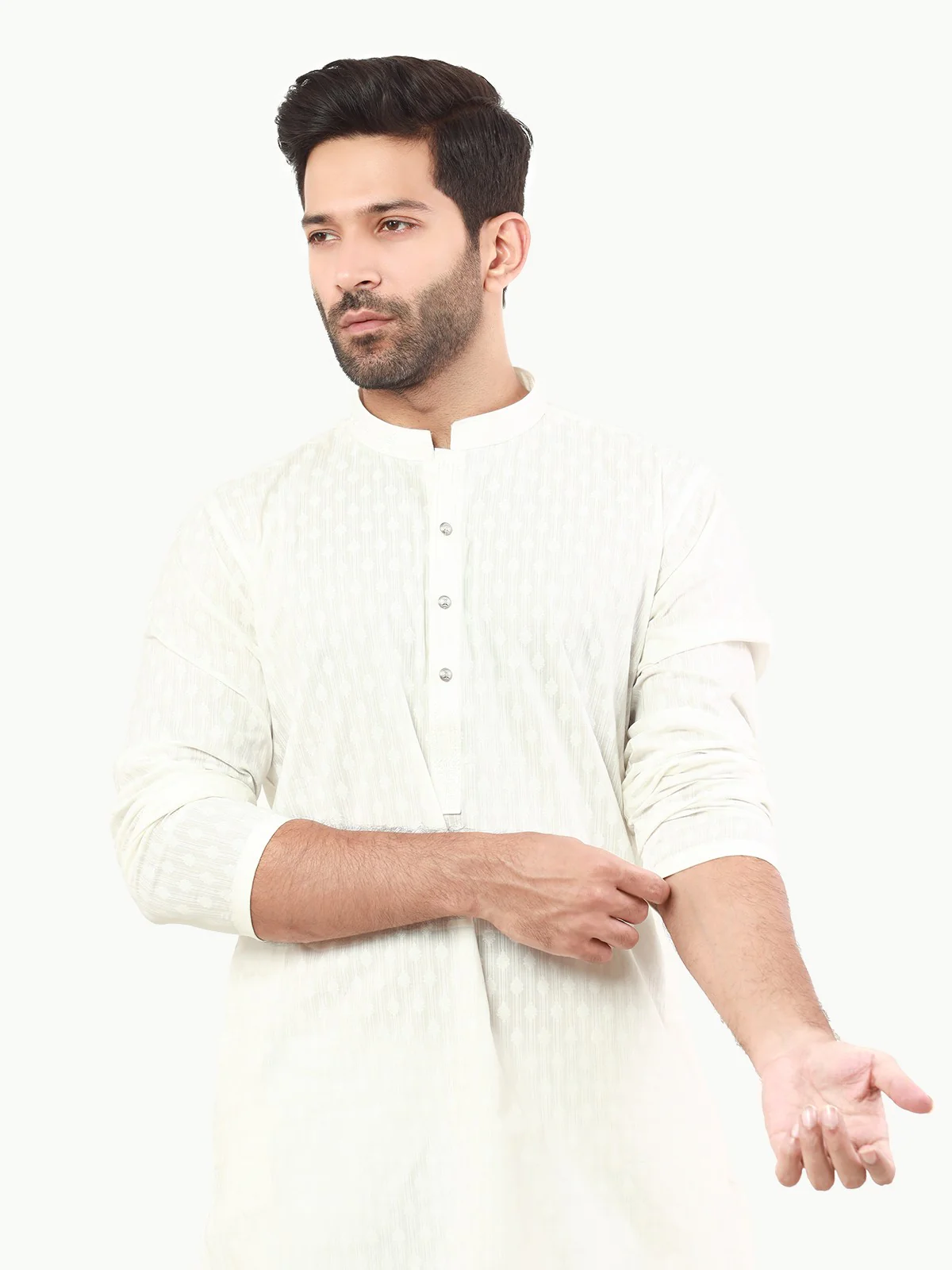 Embroidered Cotton Kurta - EMTK22S-99227 - Image 2