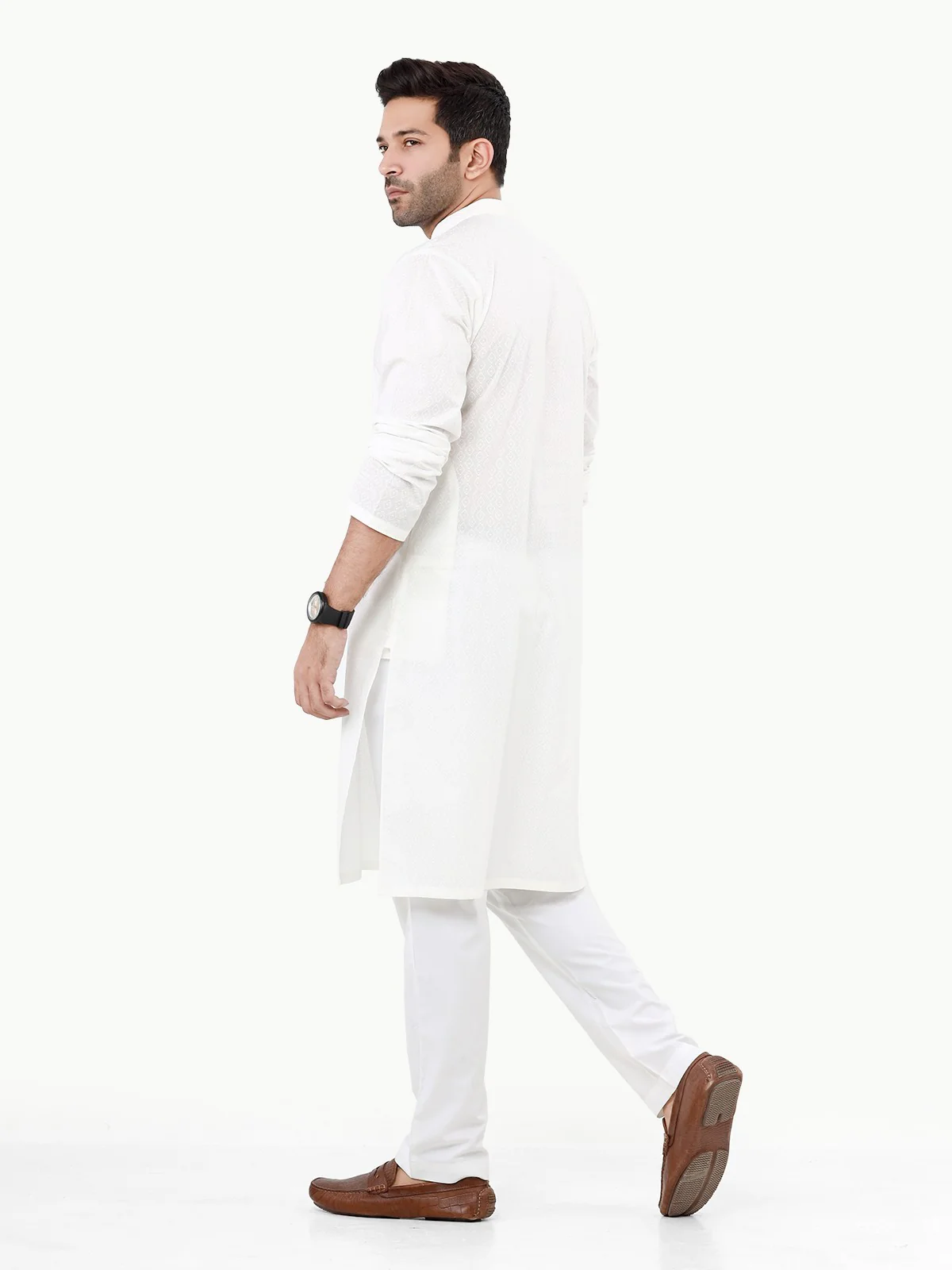 Embroidered Cotton Kurta - EMTK22S-99232 - Image 5
