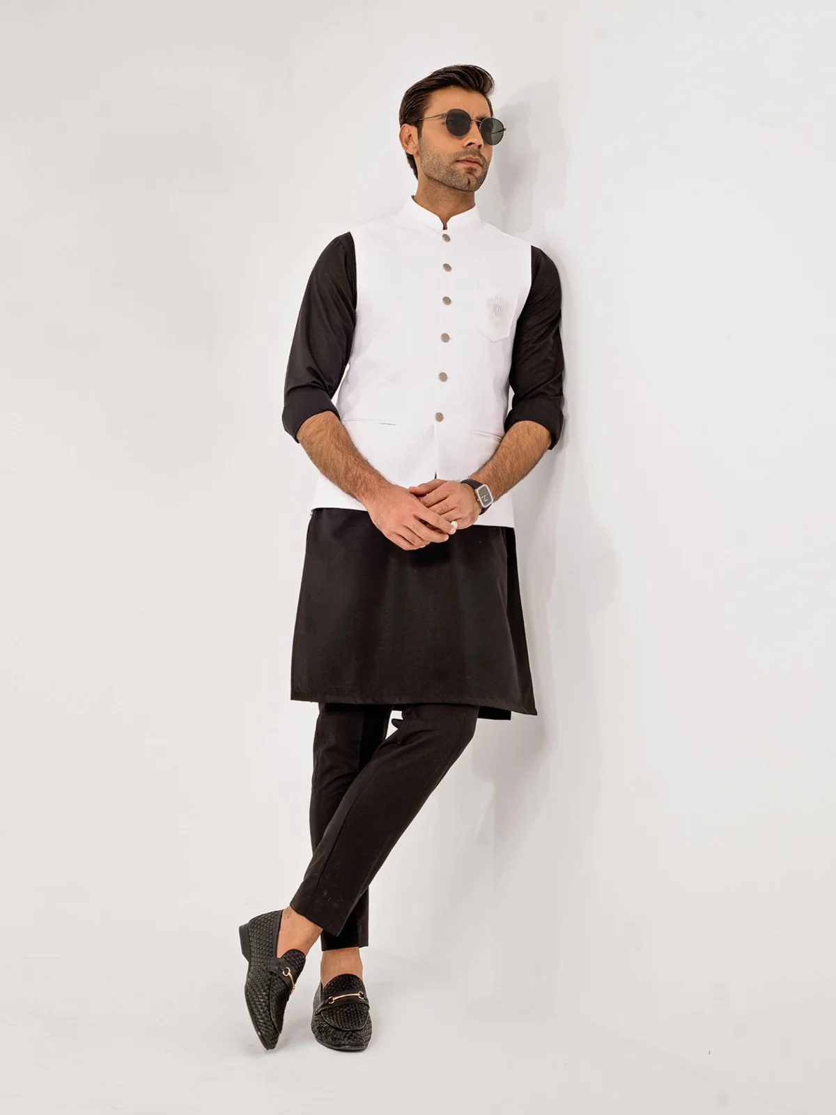 Embroidered Khaddar Waistcoat - EMTWC23-35896 - Image 3