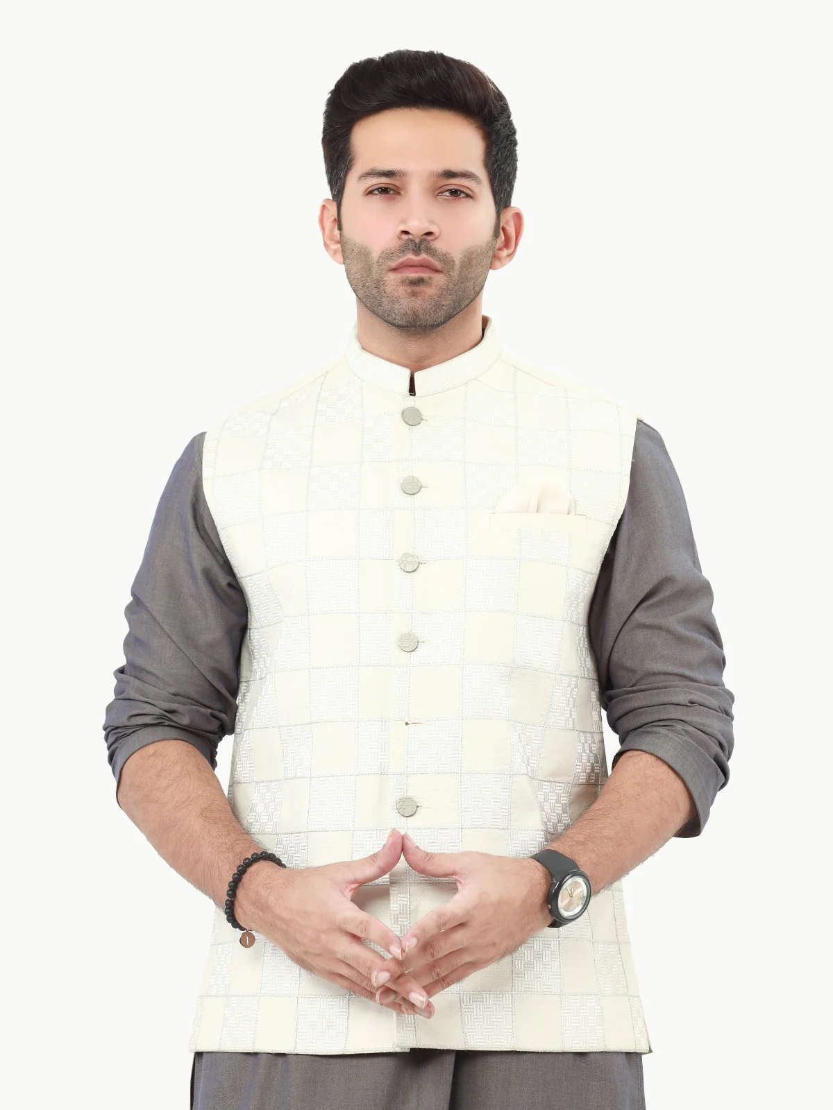Embroidered Cotton Waistcoat - EMTWCC22-135 - Image 2