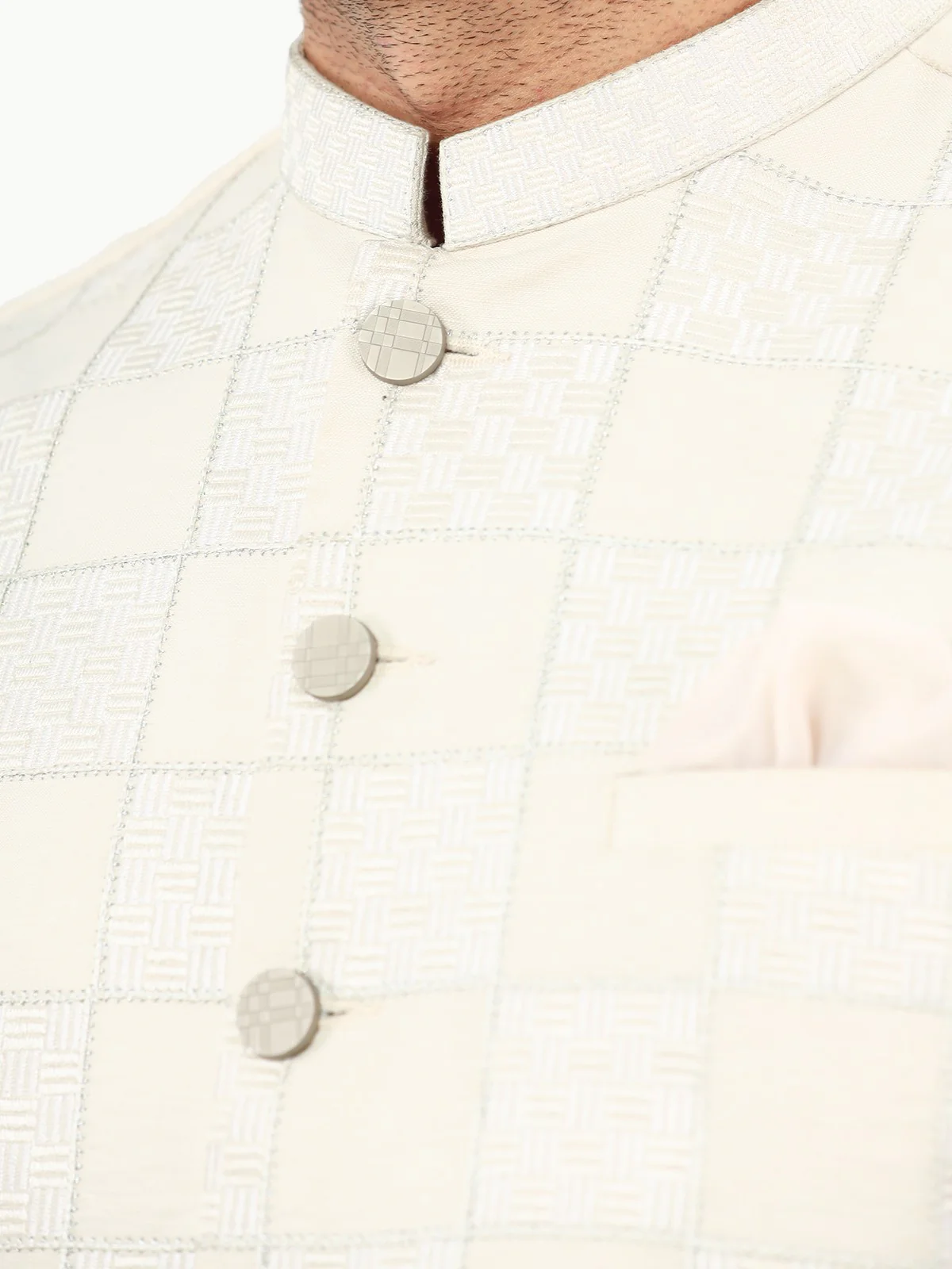 Embroidered Cotton Waistcoat - EMTWCC22-135 - Image 4