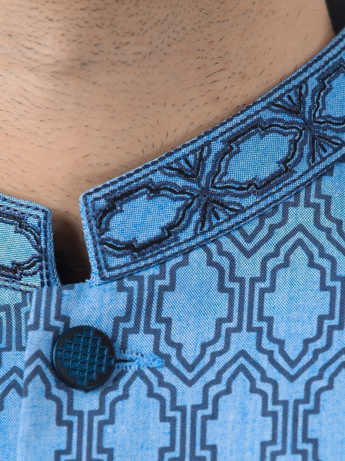 Embroidered Cotton Waistcoat - EMTWC22-35802 - Image 4