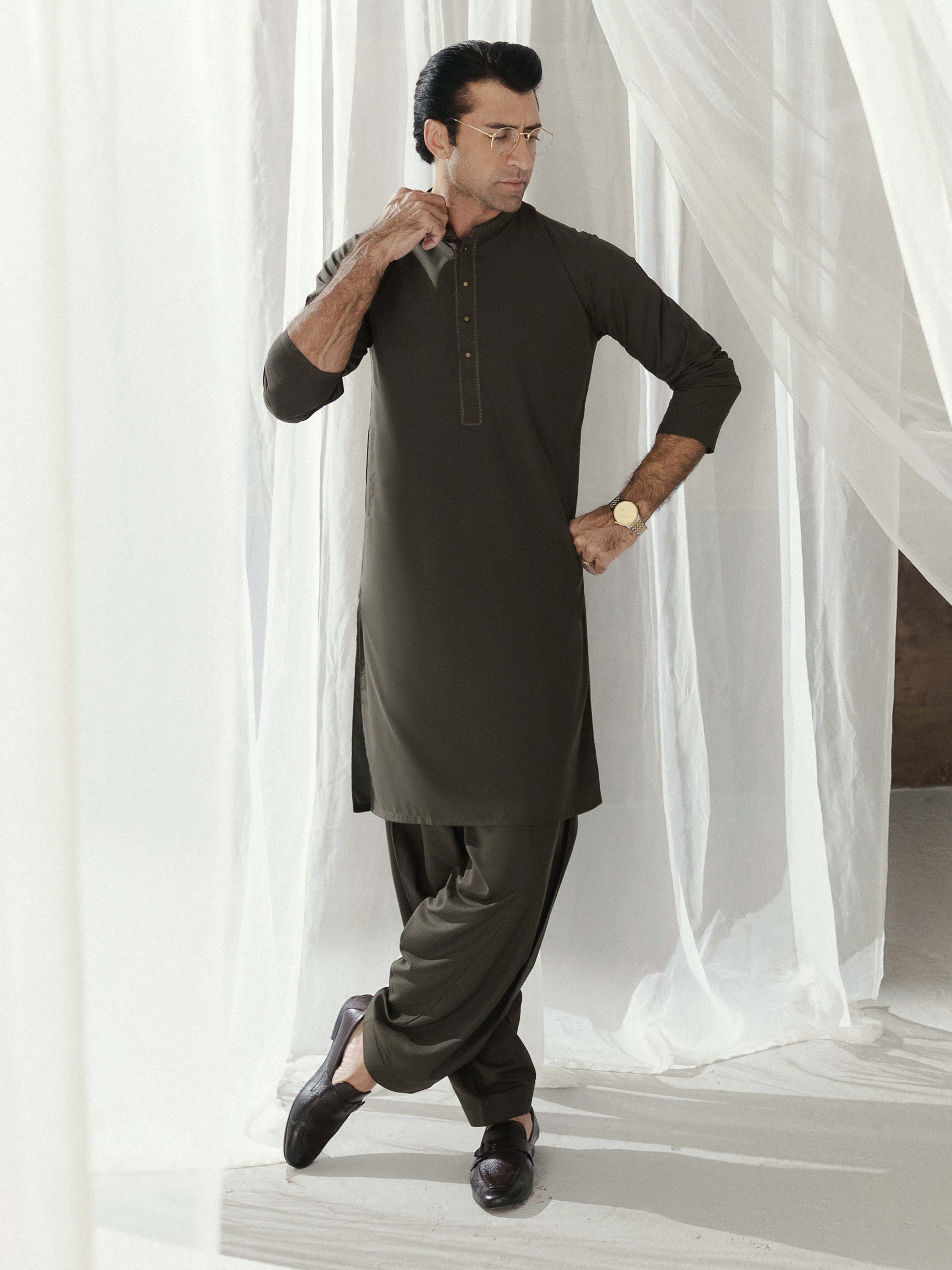 Embroidered Blended Shalwar Kameez - EMTKST5-99582 - Image 5
