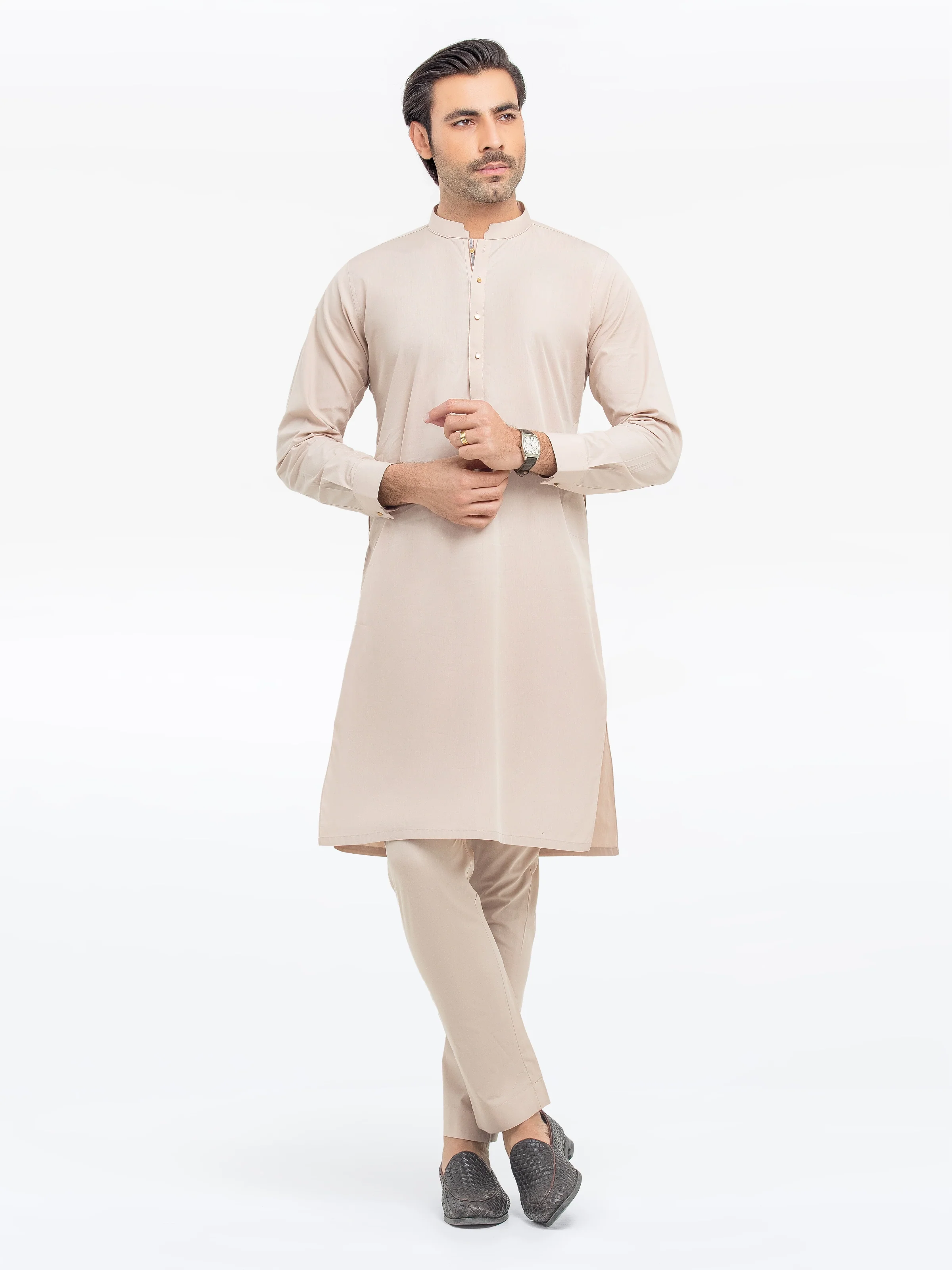 Embroidered Cotton Kurta Pajama - EMTKPT5-054