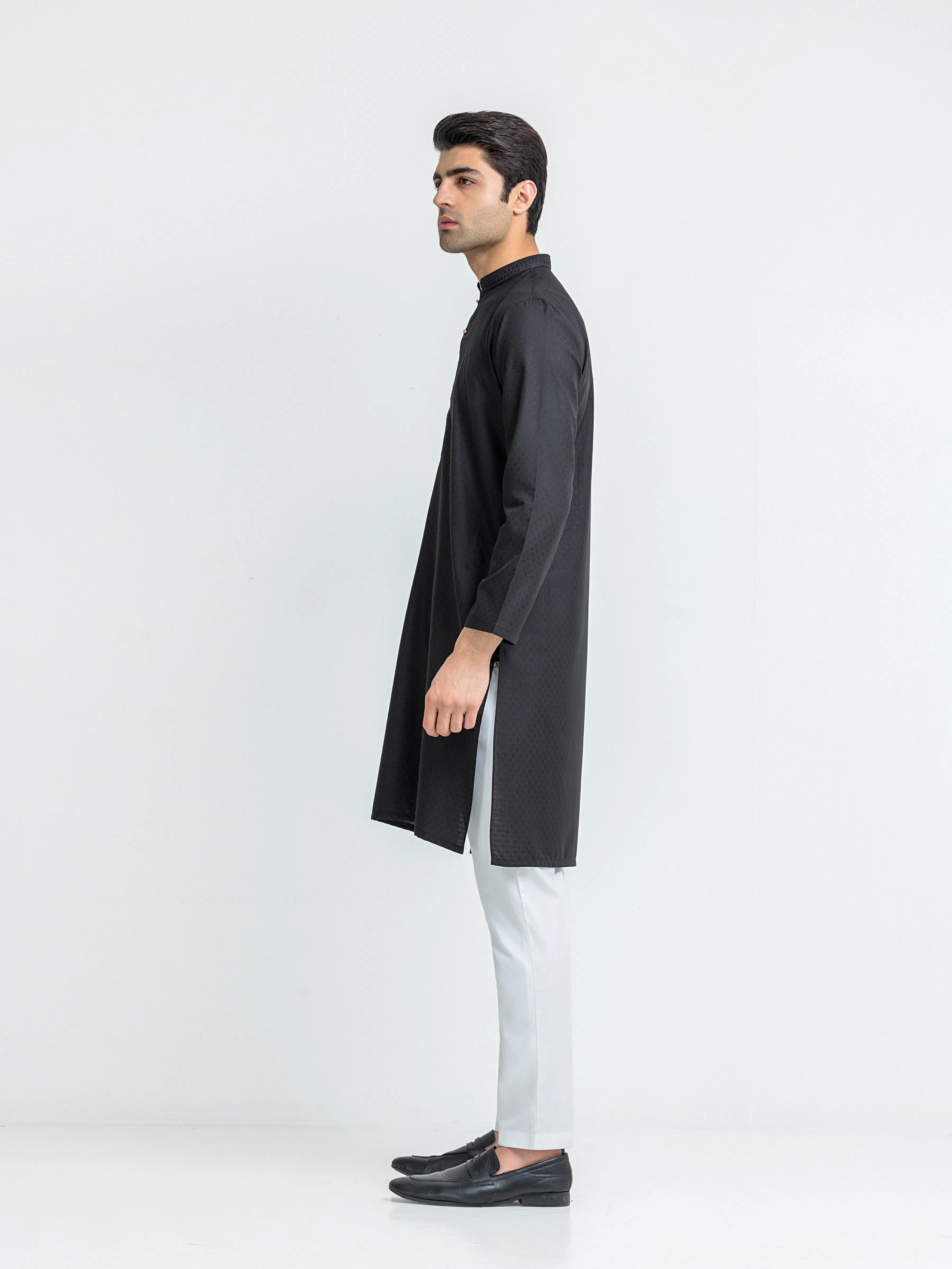 Embroidered Jacquard Kurta - EMTK5-99633 - Image 4