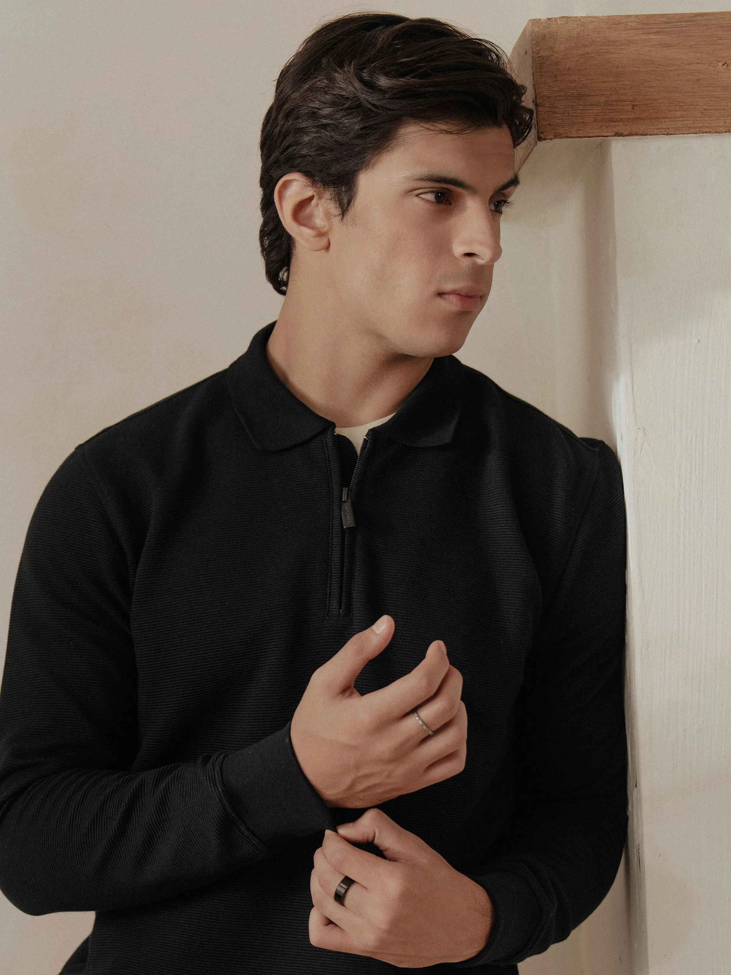 Full Sleeves Zipper Polo - EMTPFS5-007 - Image 4