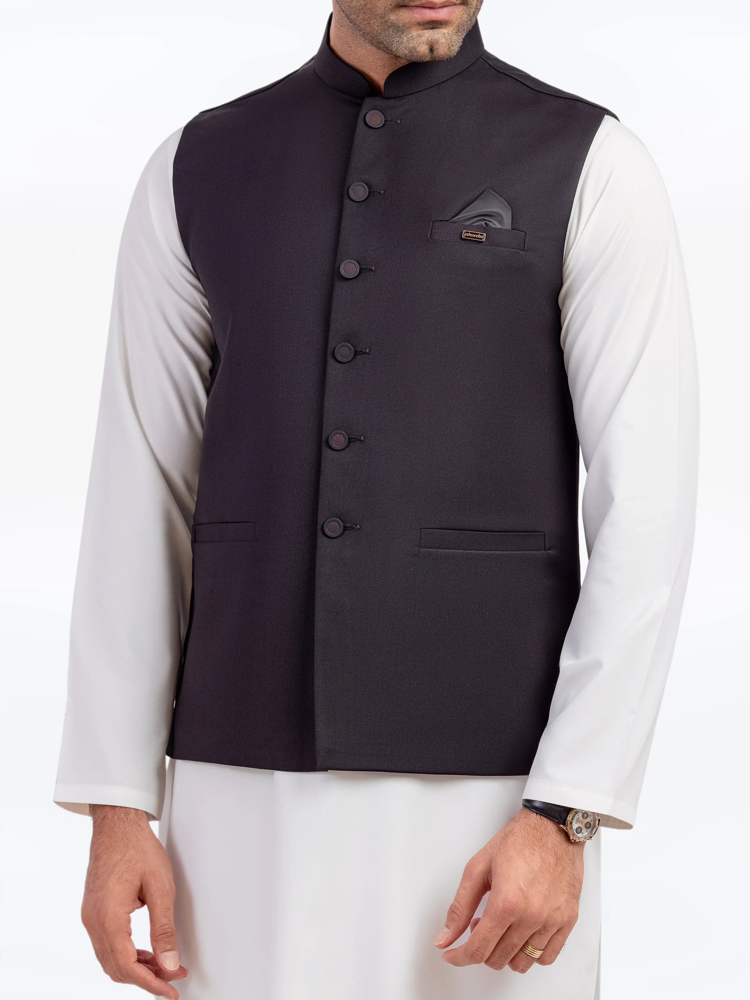 Plain Waistcoat - EMTWCP5-35952 - Image 3