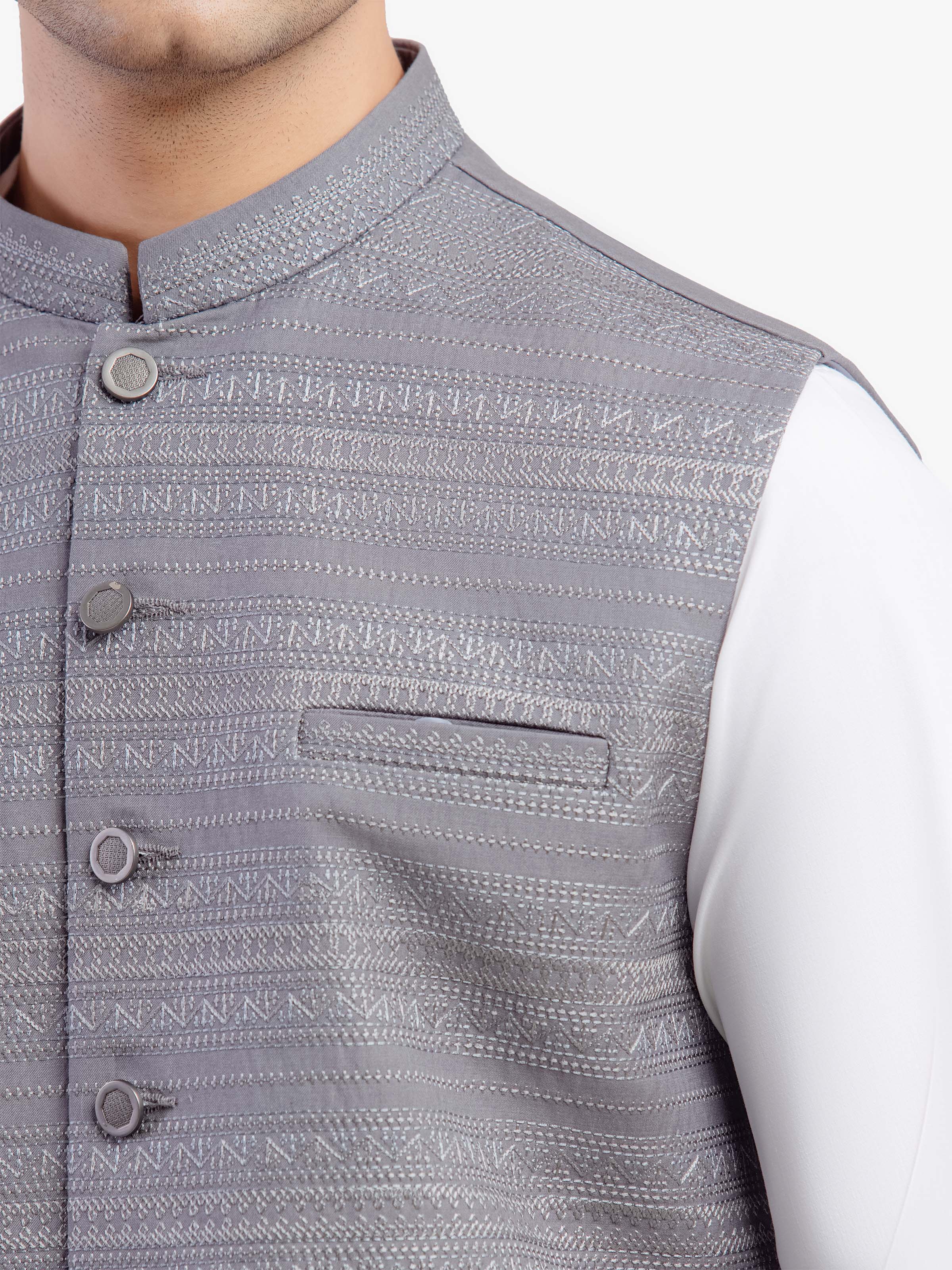 Embroidered Waistcoat - EMTWCP5-35975 - Image 3