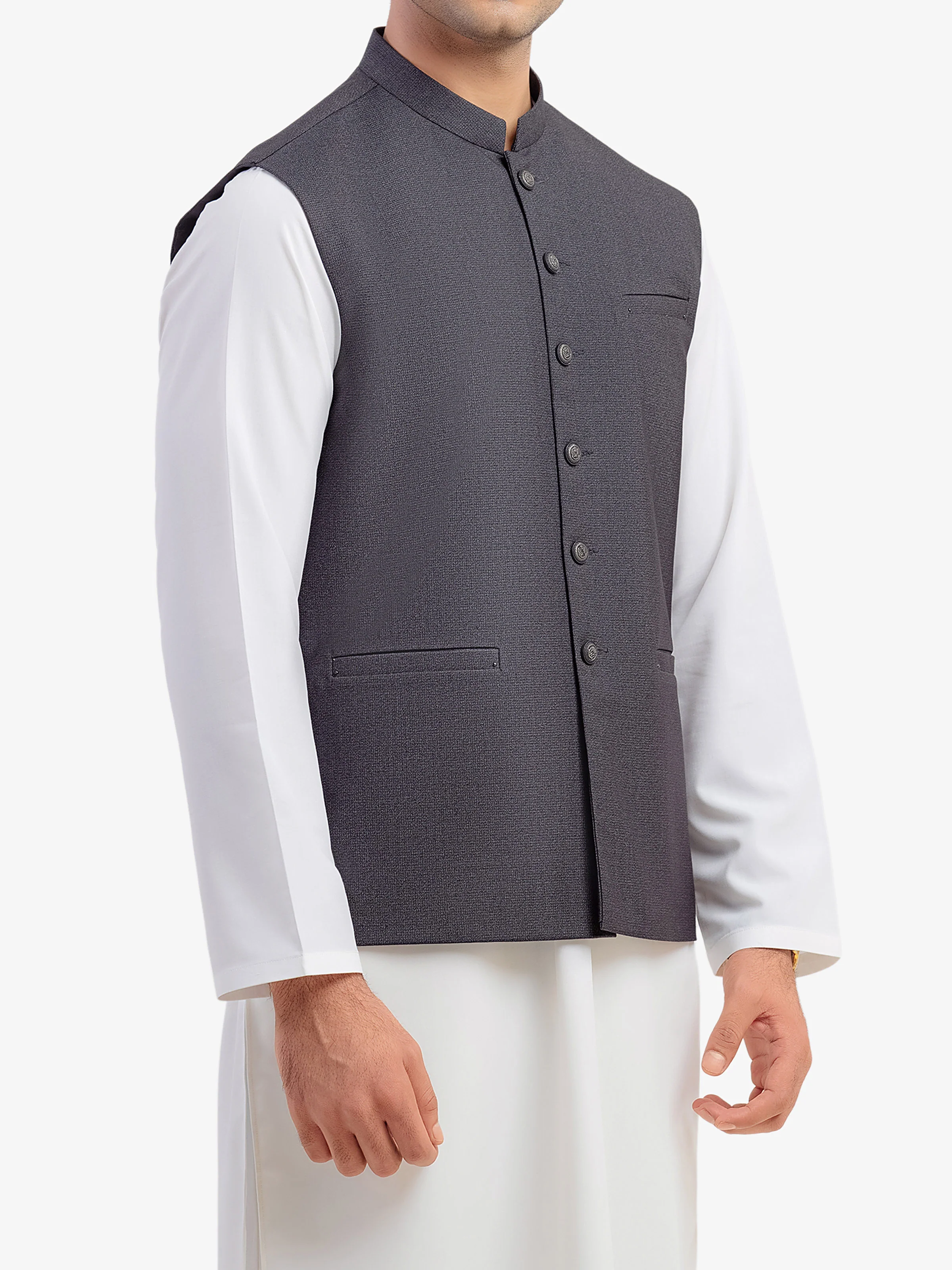 Plain Waistcoat - EMTWCP5-35978 - Image 4