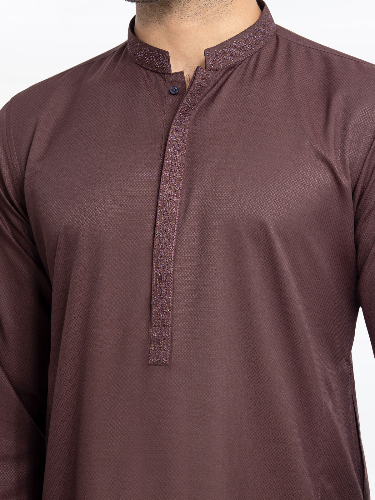 Embroidered Dobby Kurta - EMTK24-99440 - Image 3