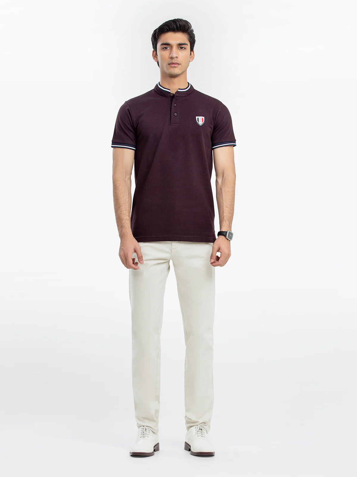 Band Collar Polo - EMTPS24-019 - Image 2
