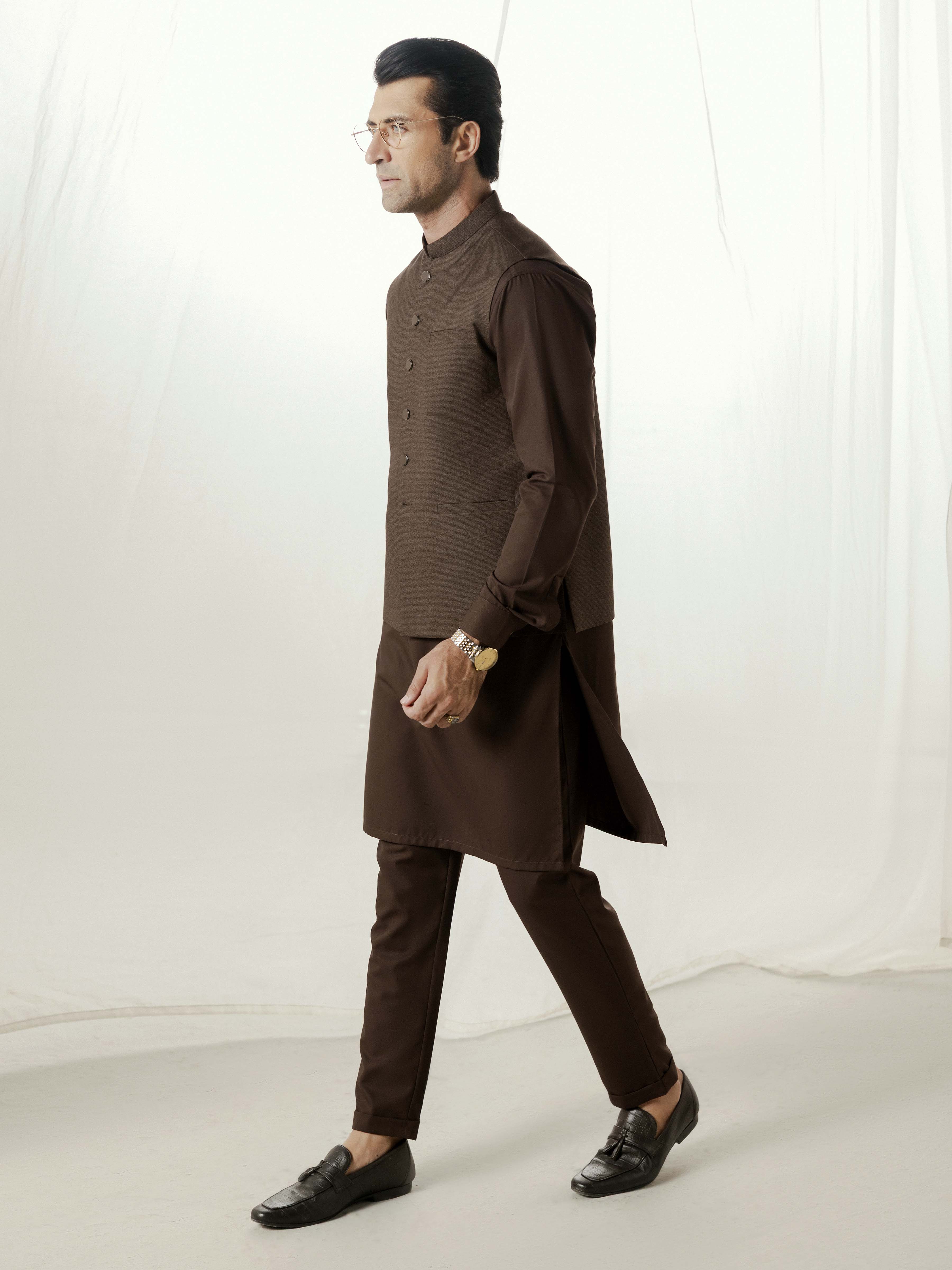 Plain Waistcoat - EMTWCP5-35983 - Image 5