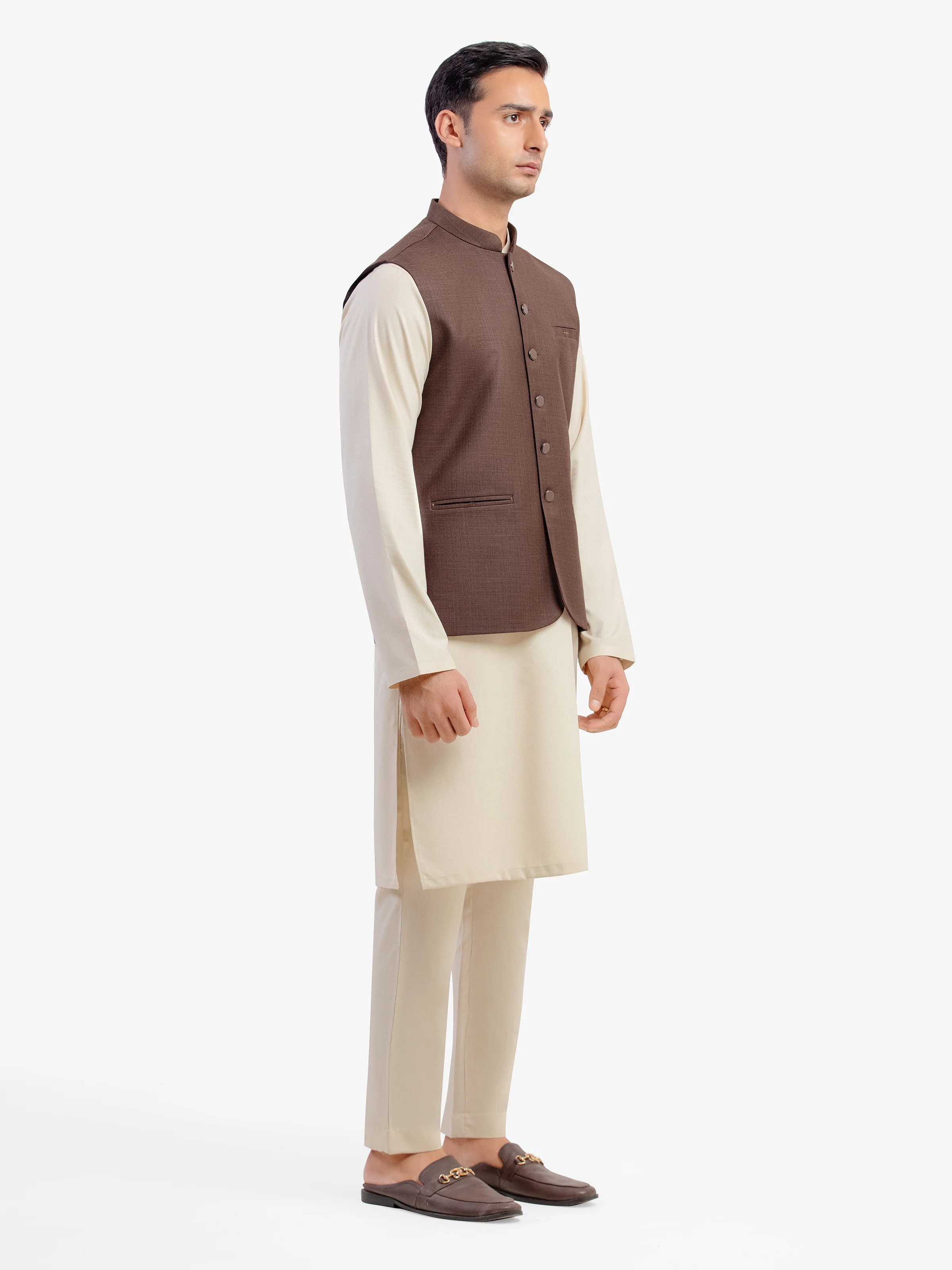 Plain Waistcoat - EMTWCP5-35988 - Image 4