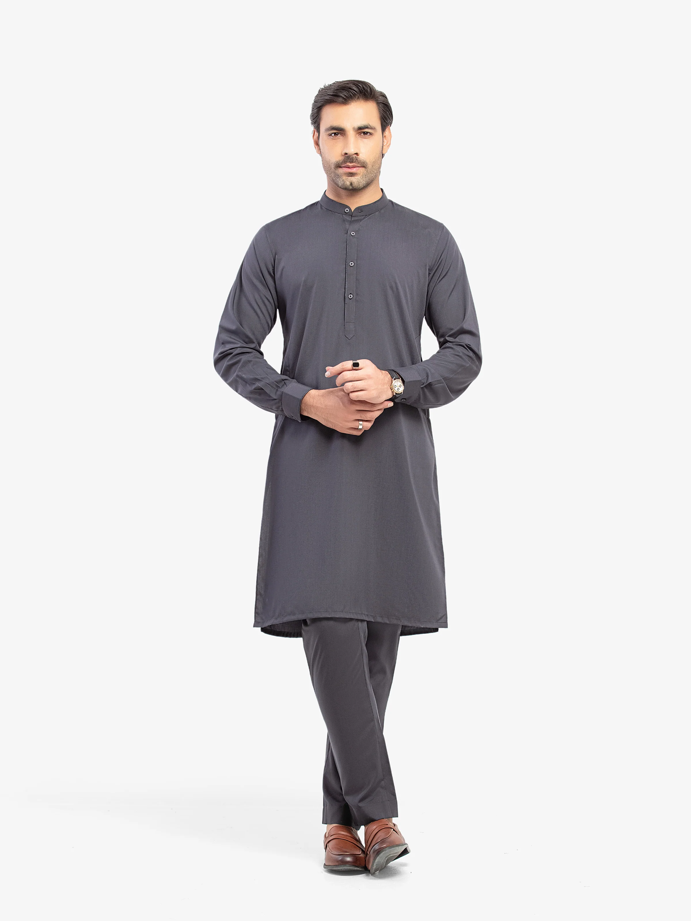 Embroidered Blended Kurta Pajama - EMTKPT5-083