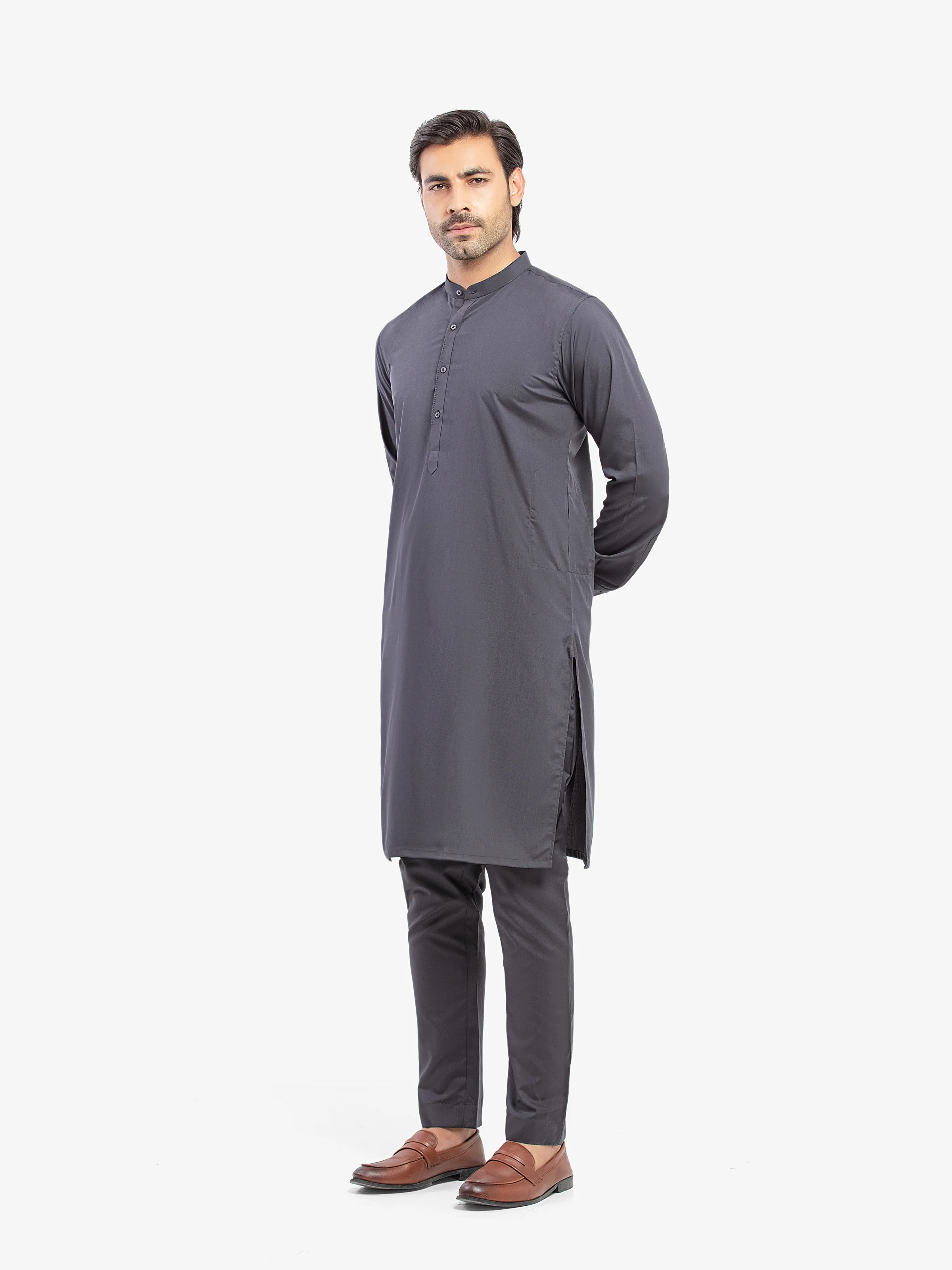 Embroidered Blended Kurta Pajama - EMTKPT5-083 - Image 5