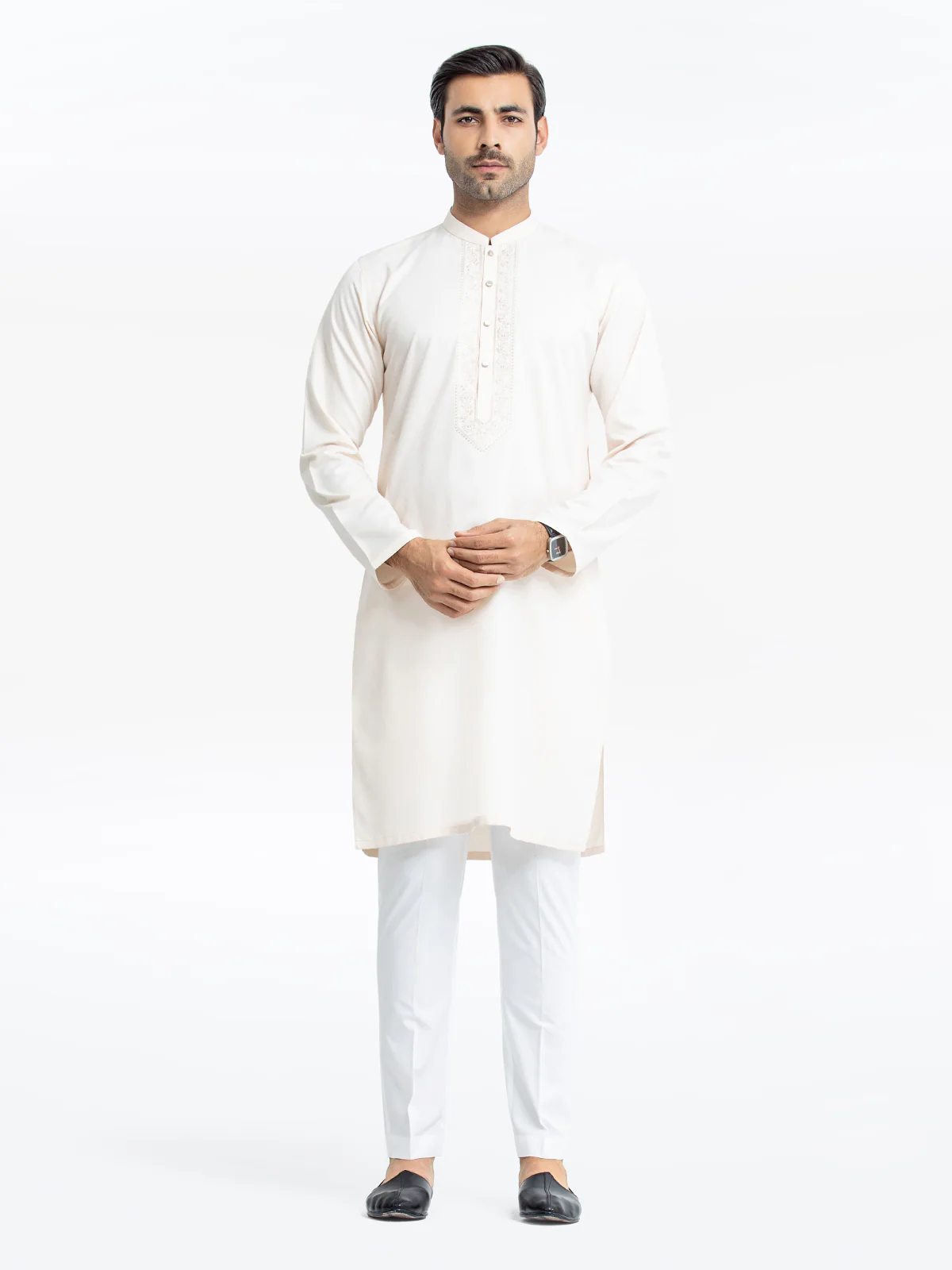 Embroidered Dobby Kurta - EMTK24-99439