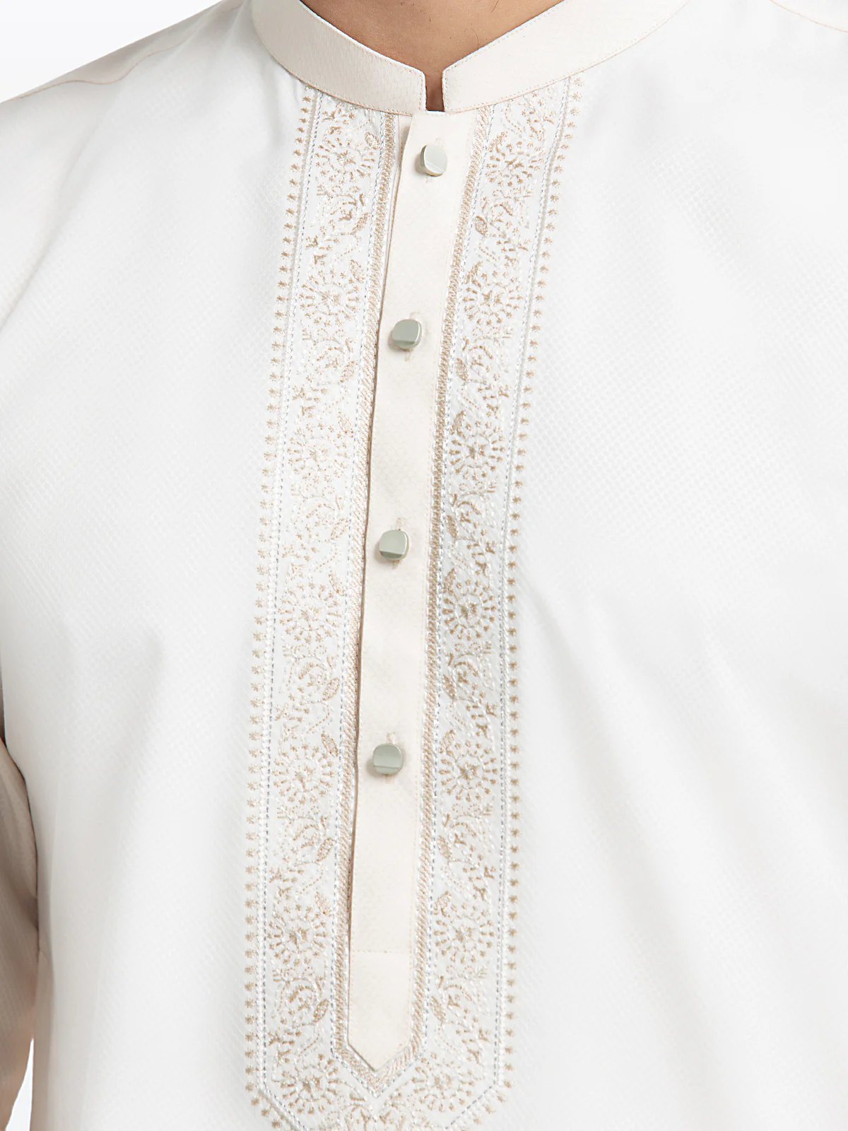 Embroidered Dobby Kurta - EMTK24-99439 - Image 4