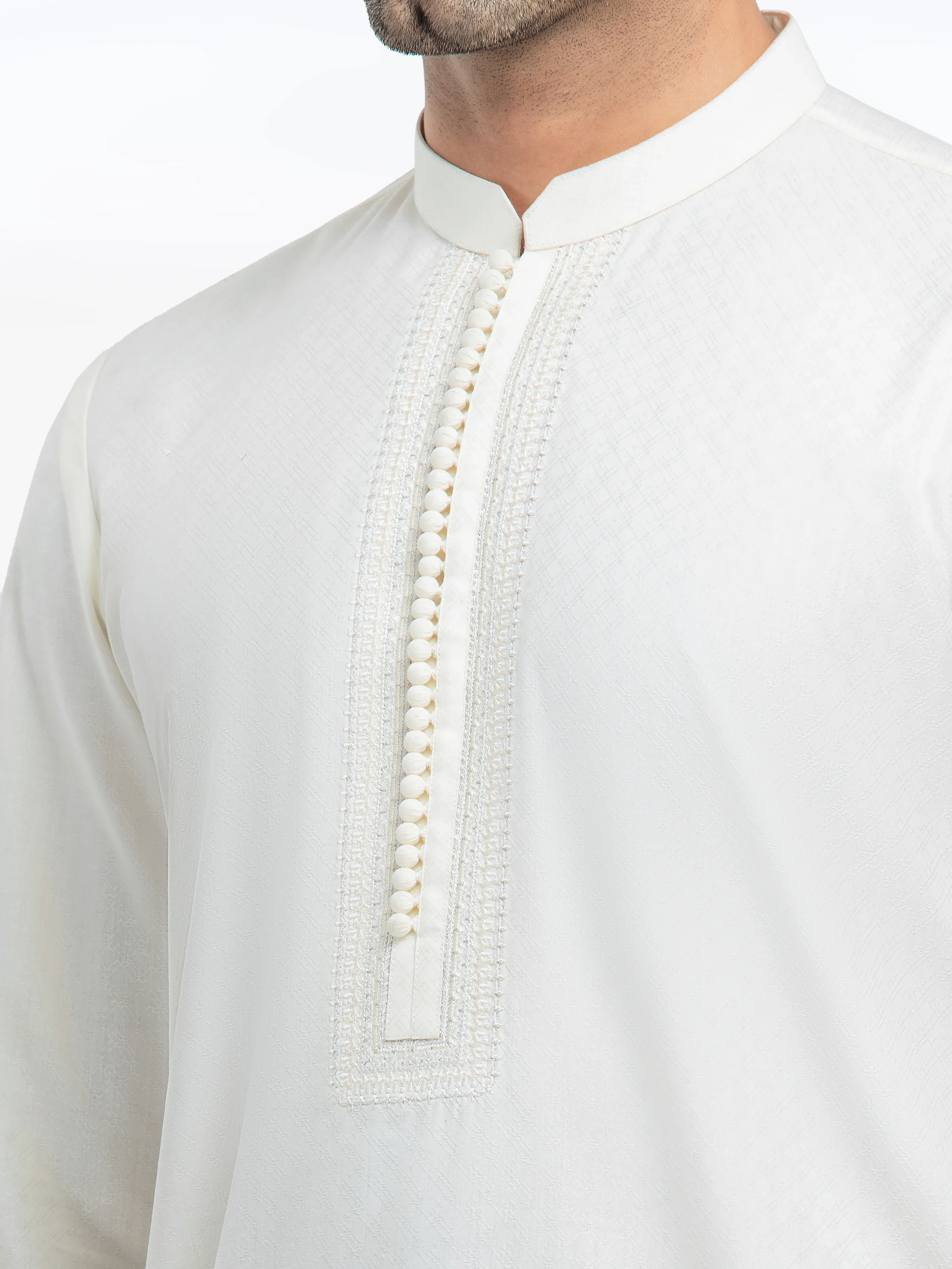 Embroidered Dobby Kurta - EMTK5-99528 - Image 5