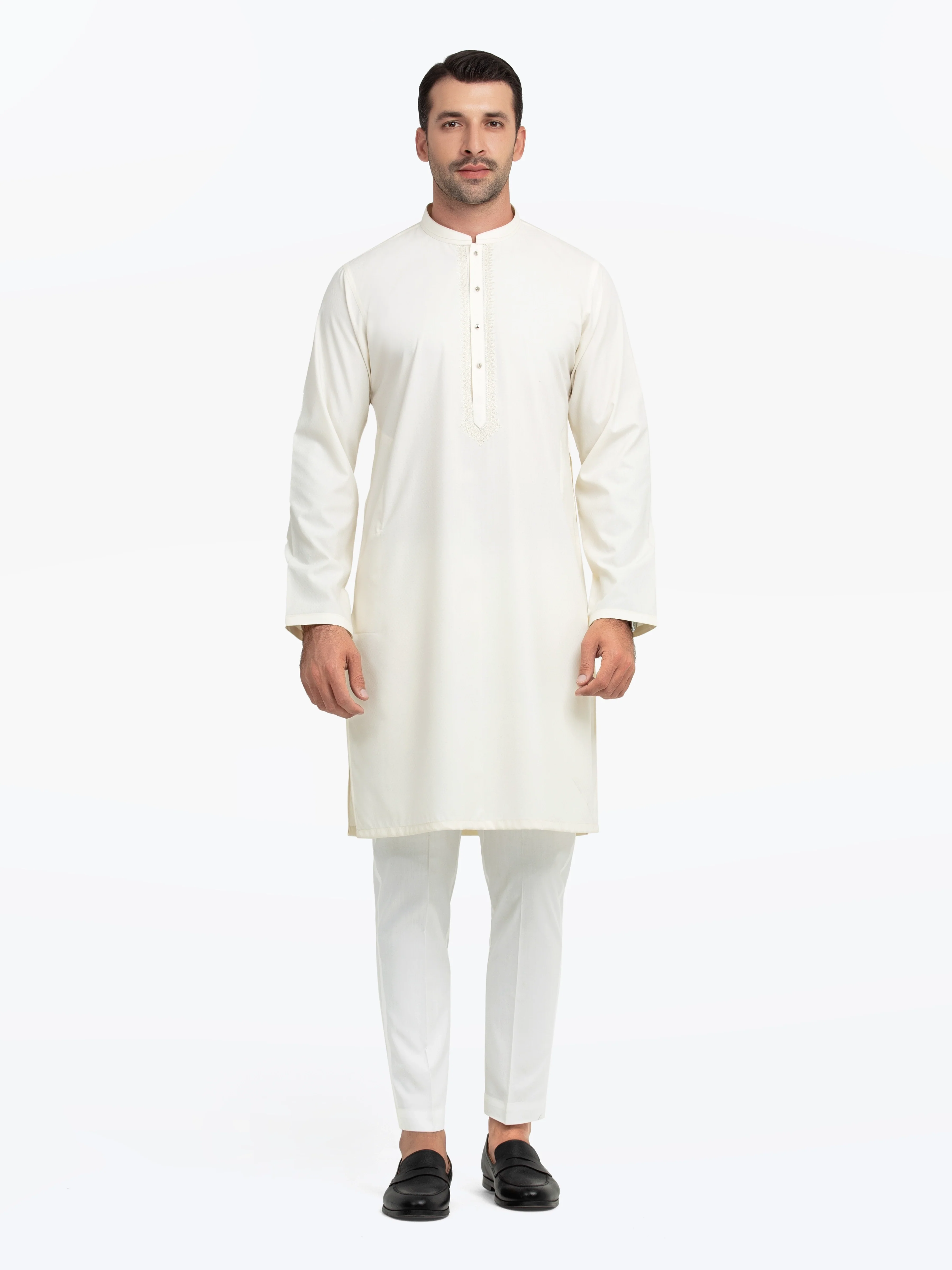 Embroidered Dobby Kurta - EMTK5-99544